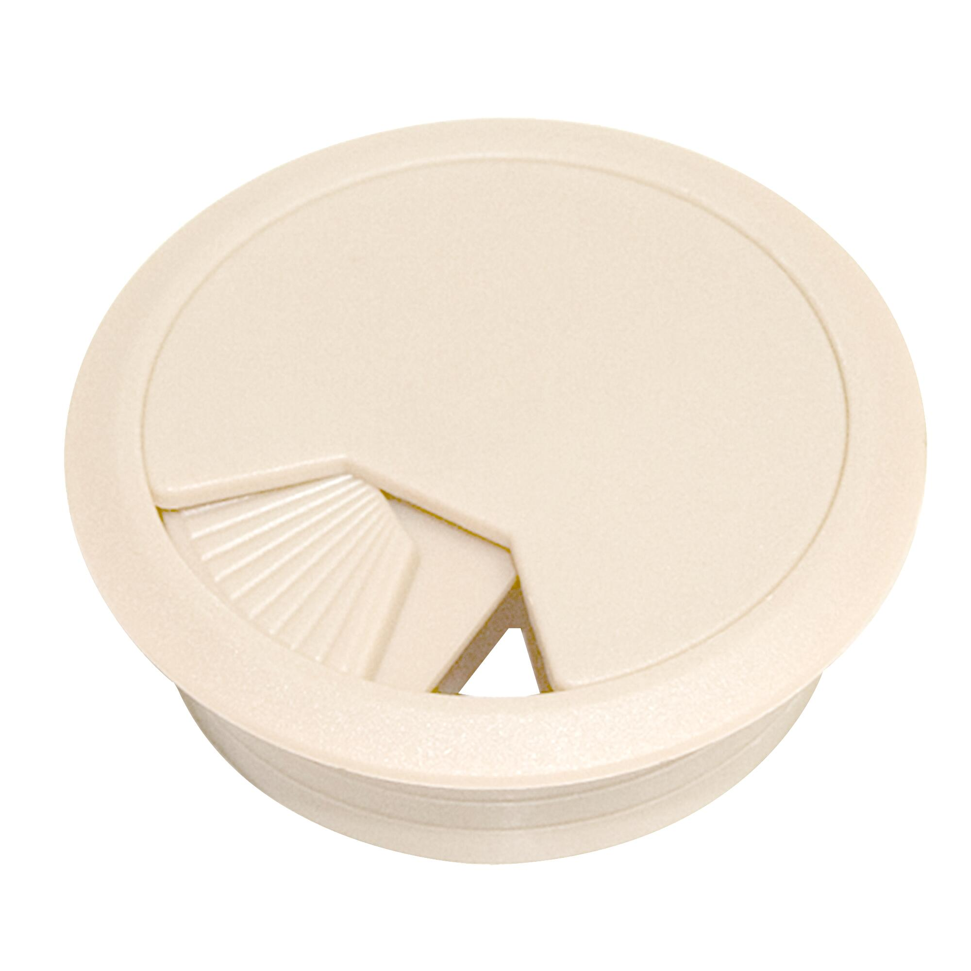 2 tapa pasa cable plástico beige ø 60 mm