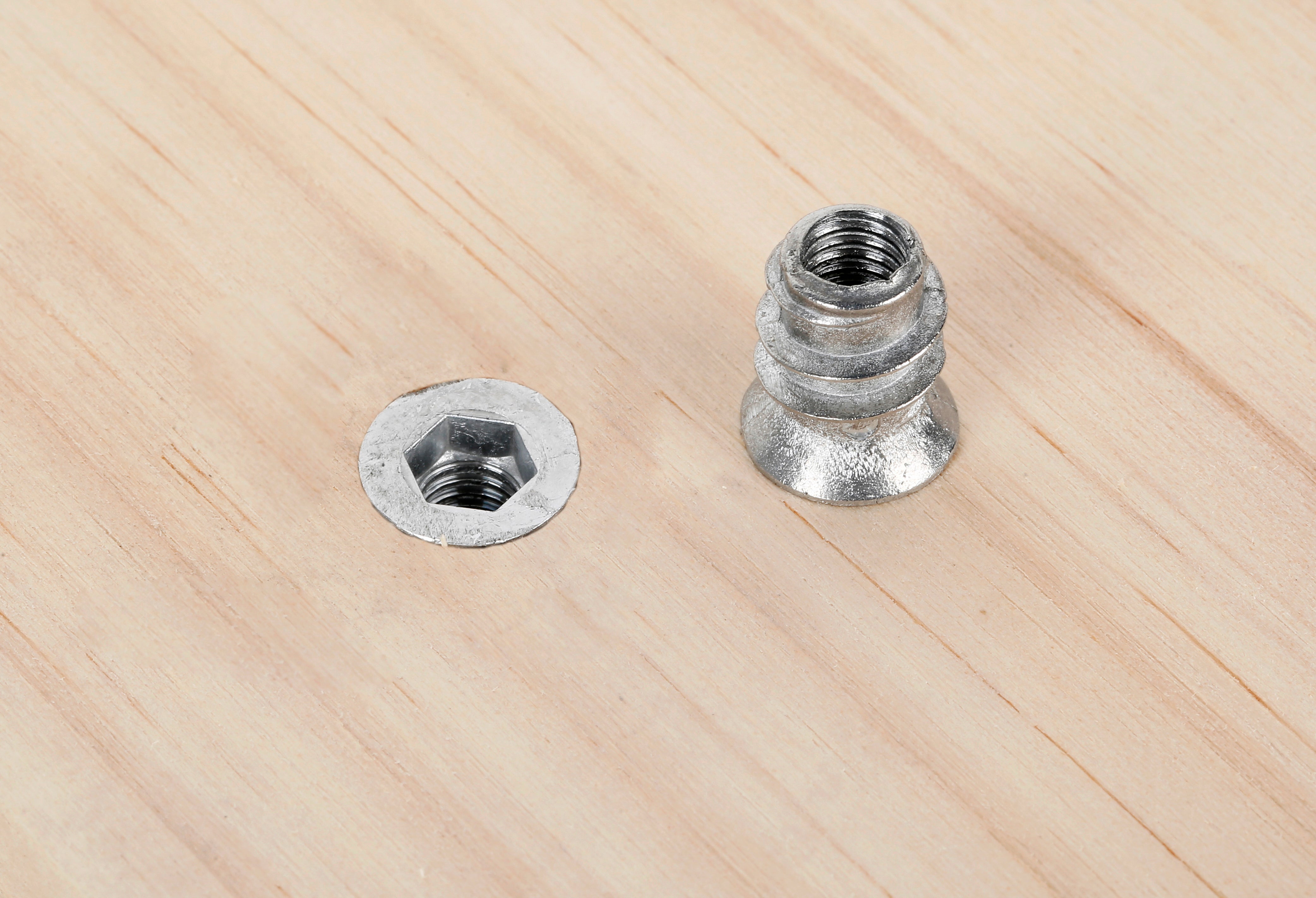 4 porcas de embutir DUPLA ROSCA M10 - 2