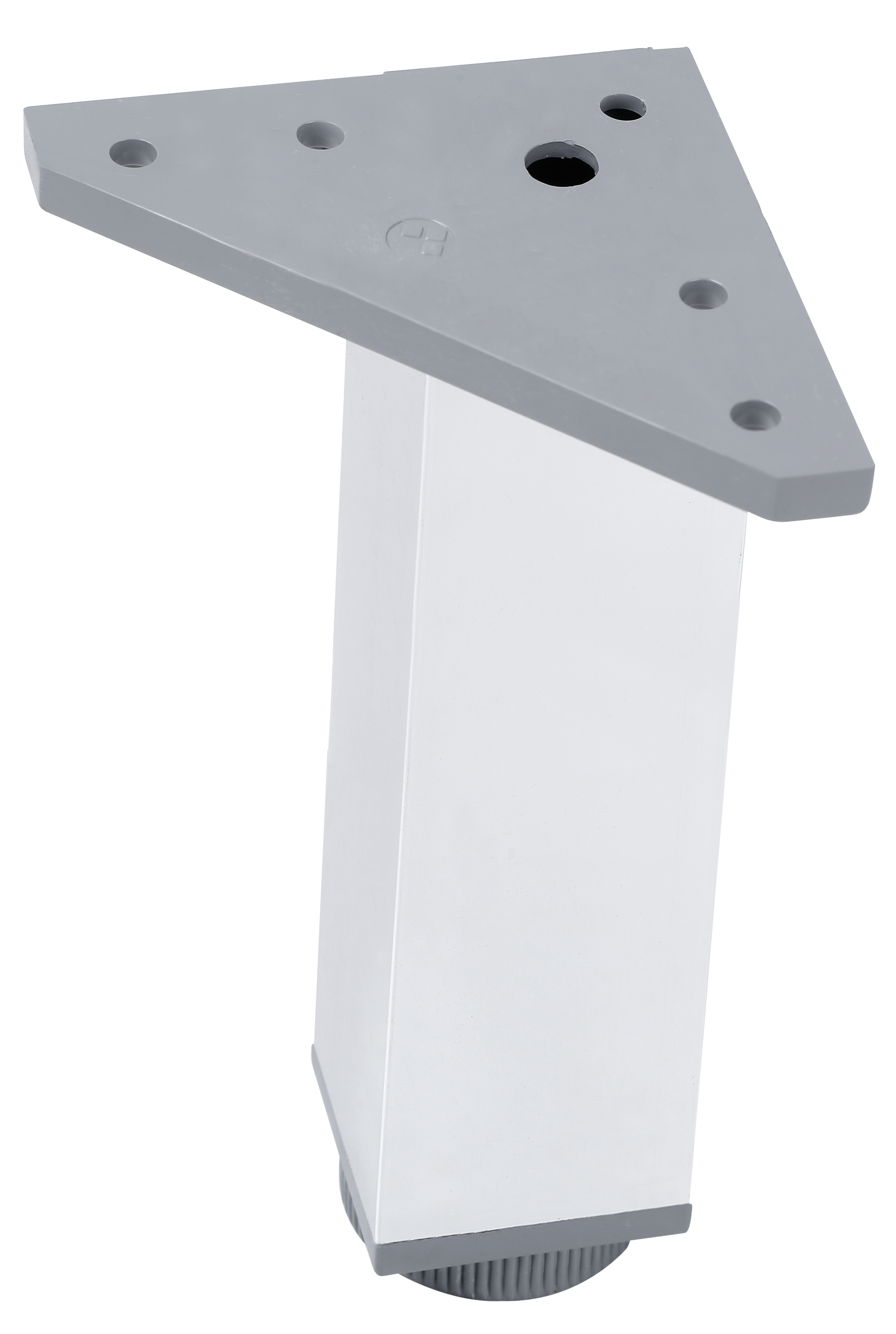 Pata para mueble de aluminio con altura regulable color gris altura 15 cm - 4