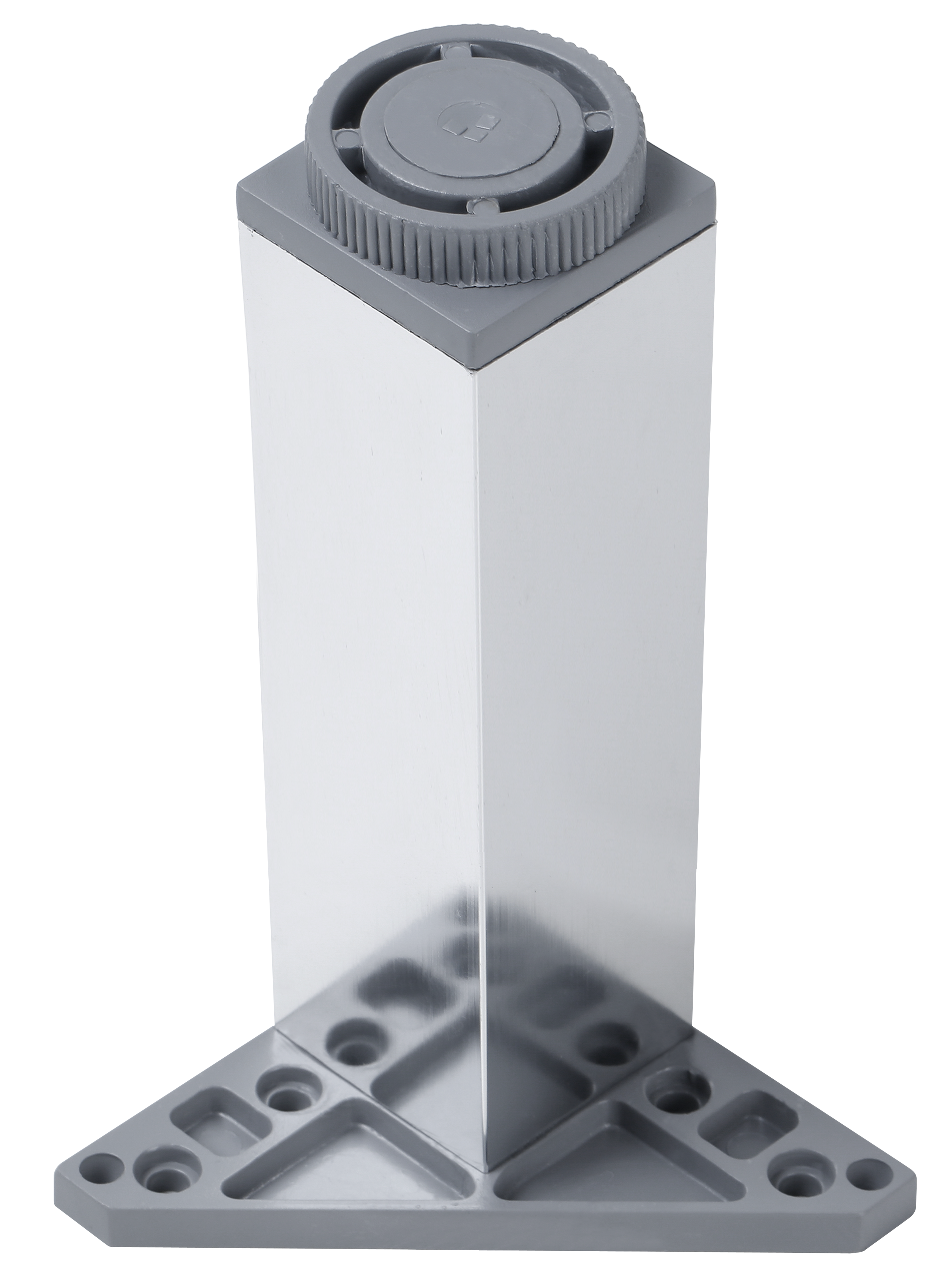 Pata para mueble de aluminio con altura regulable color gris altura 15 cm - 5