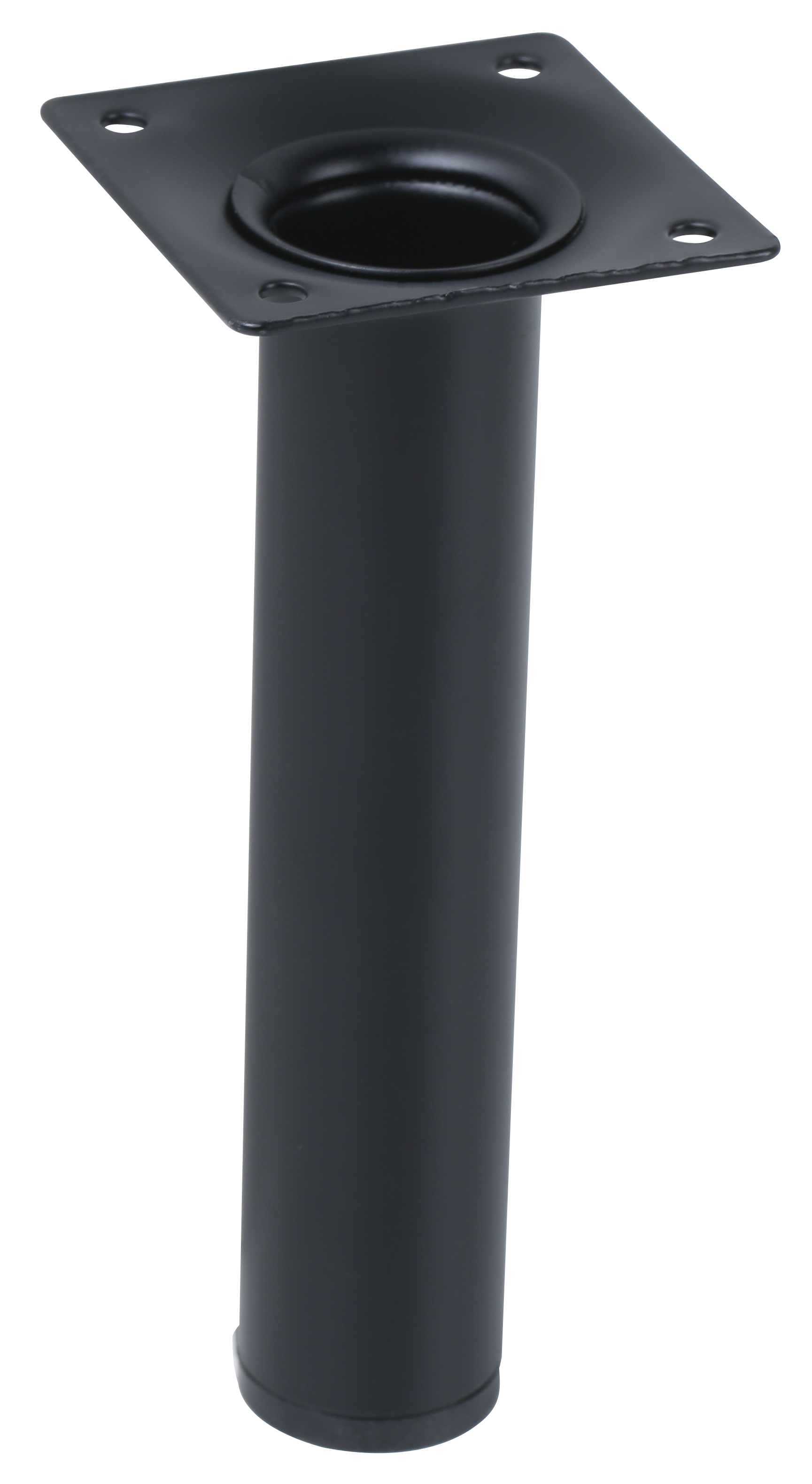 Lote 4 PÉS AÇO REDONDO ALTO 150 D30 PRETO - 2