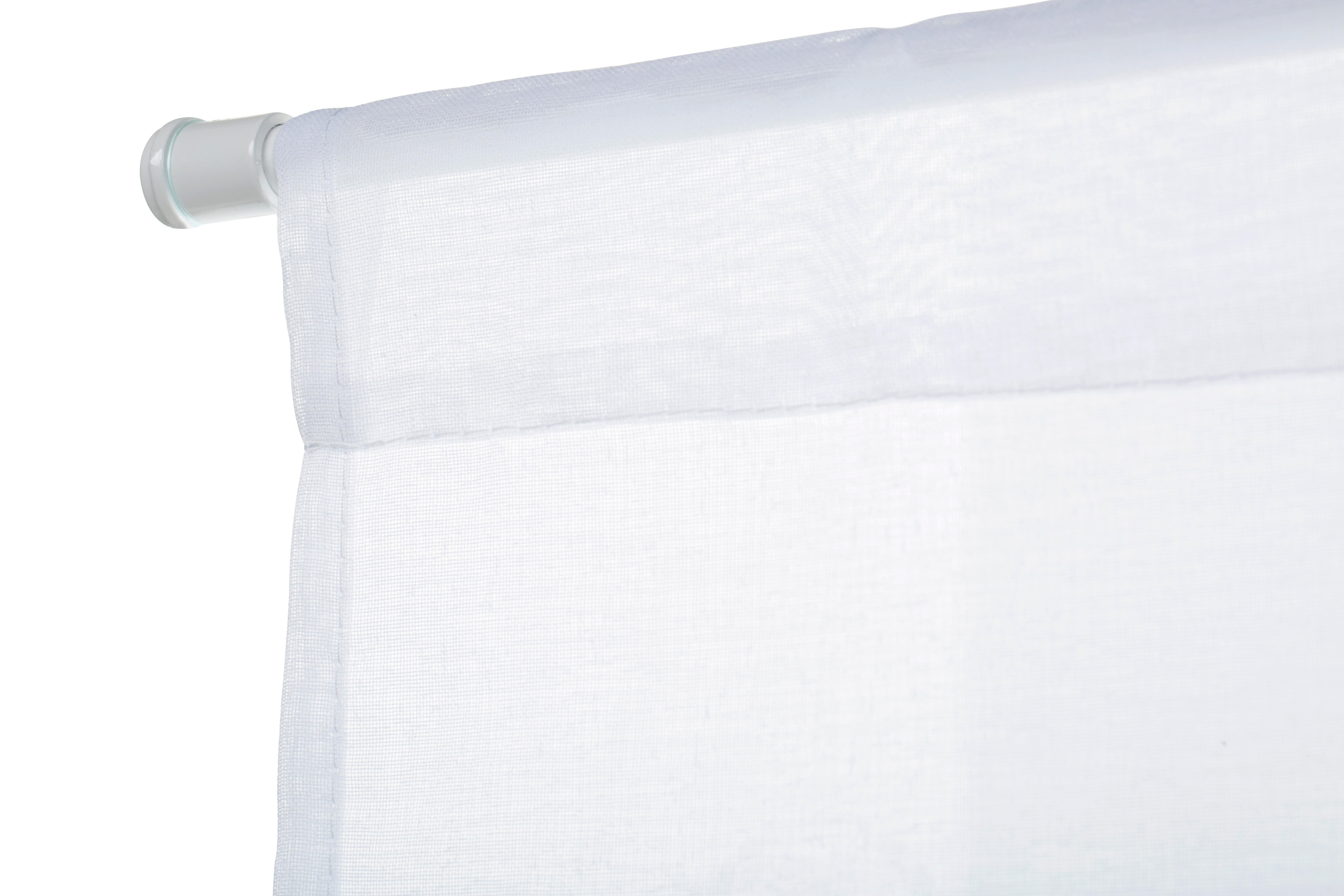 Visillo tendina pasabarras Leo poliéster liso blanco JBY de 80x160cm - 2