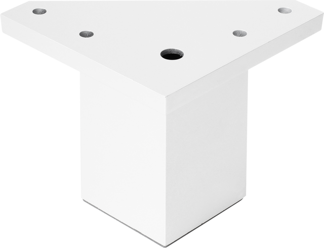 Pata para mueble de ABS color blanco altura 6 cm
