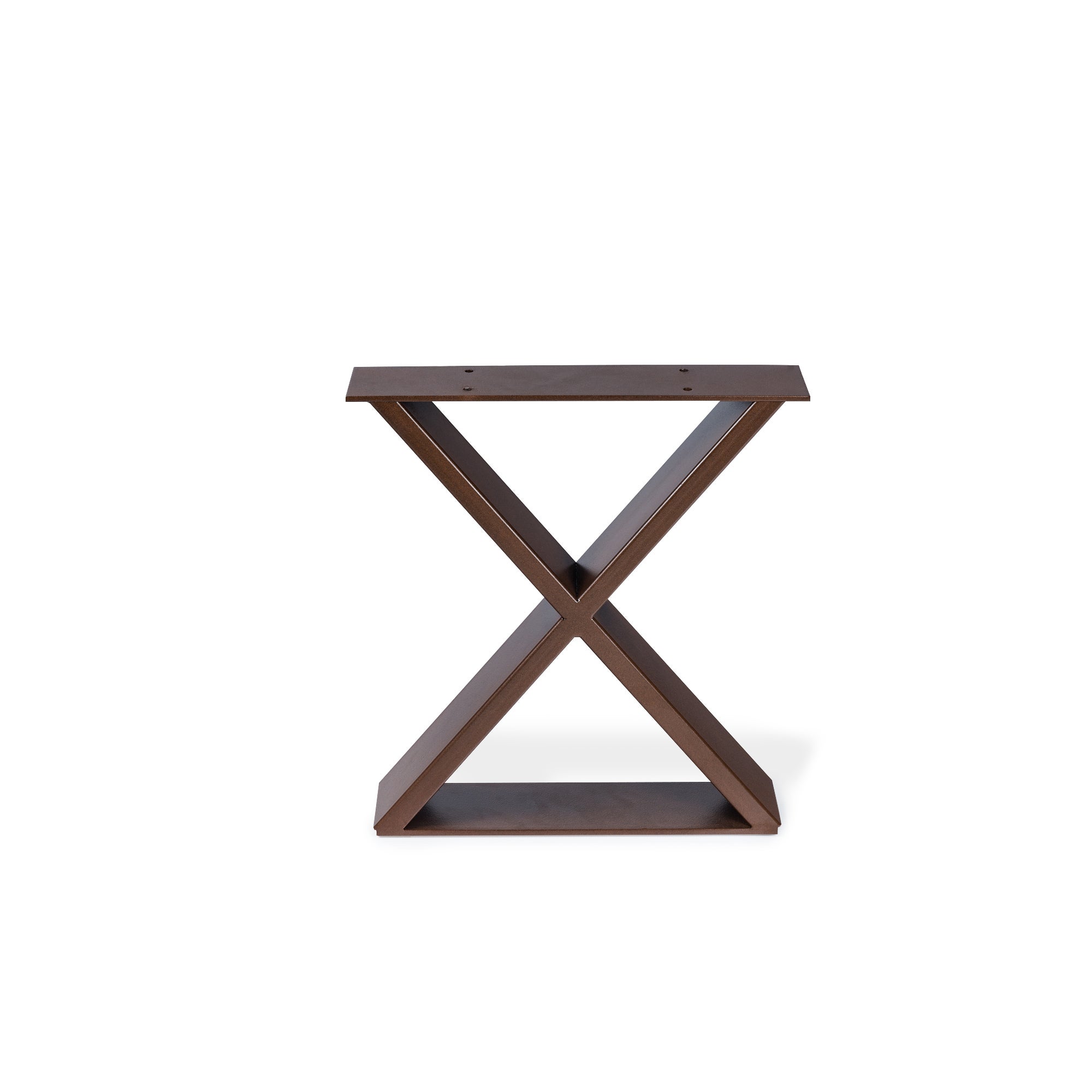 Pata fija de acero para mesa de centro 38 cm con acabado oxido