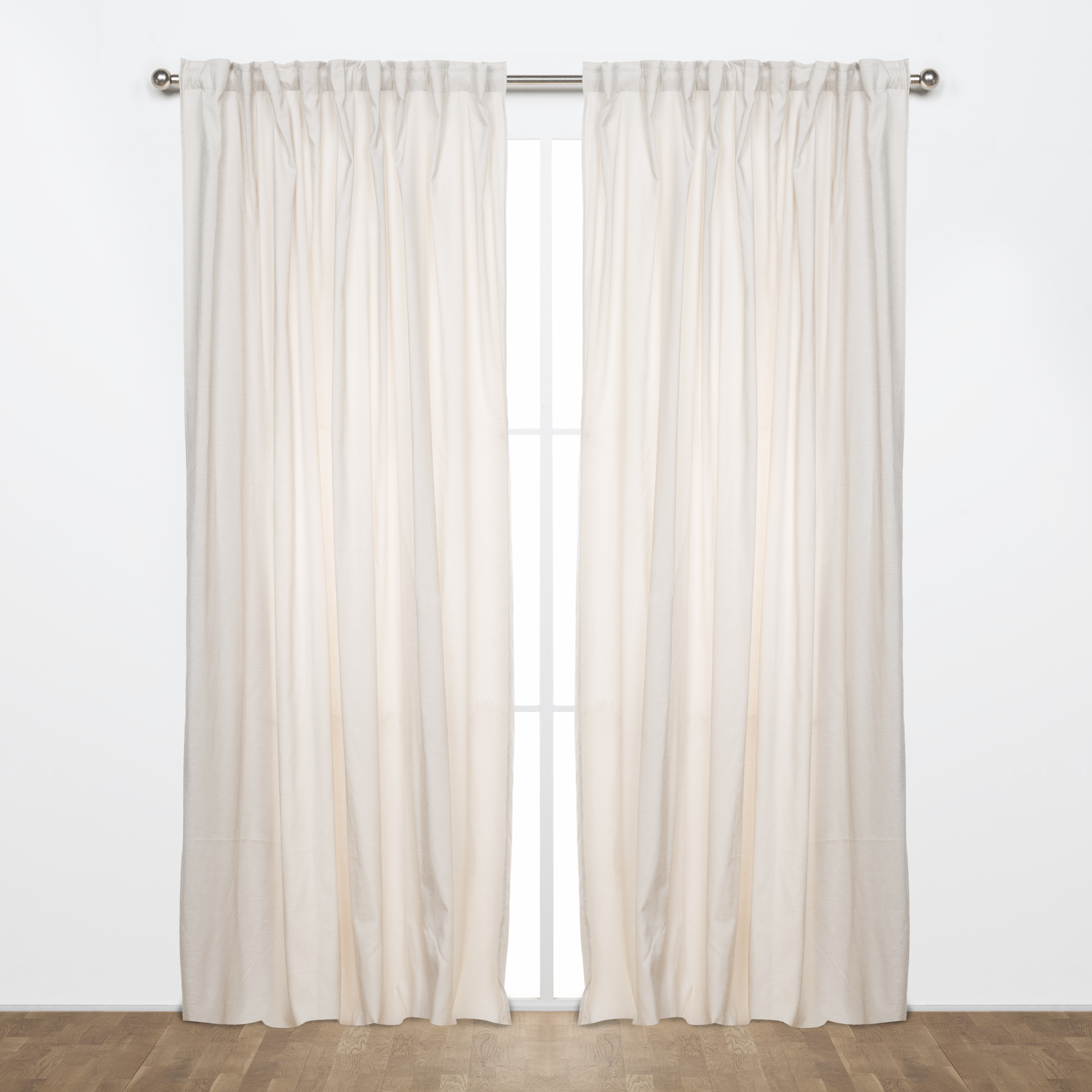 Tenda INSPIRE Carol bianco, fettuccia e passanti nascosti 200x280 cm - 3