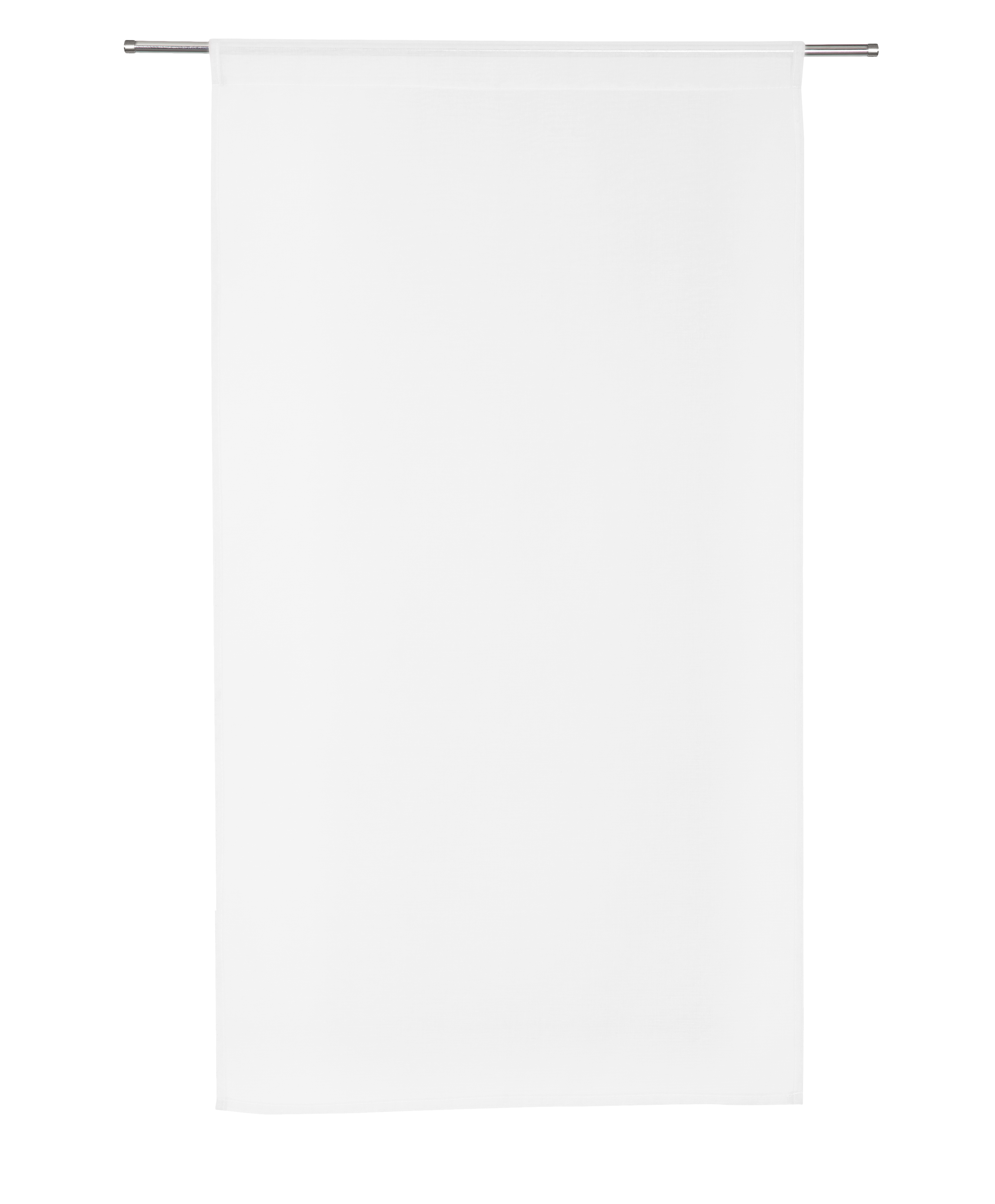 2 visillos tendina pasabarras leo liso blanco de 60x120cm