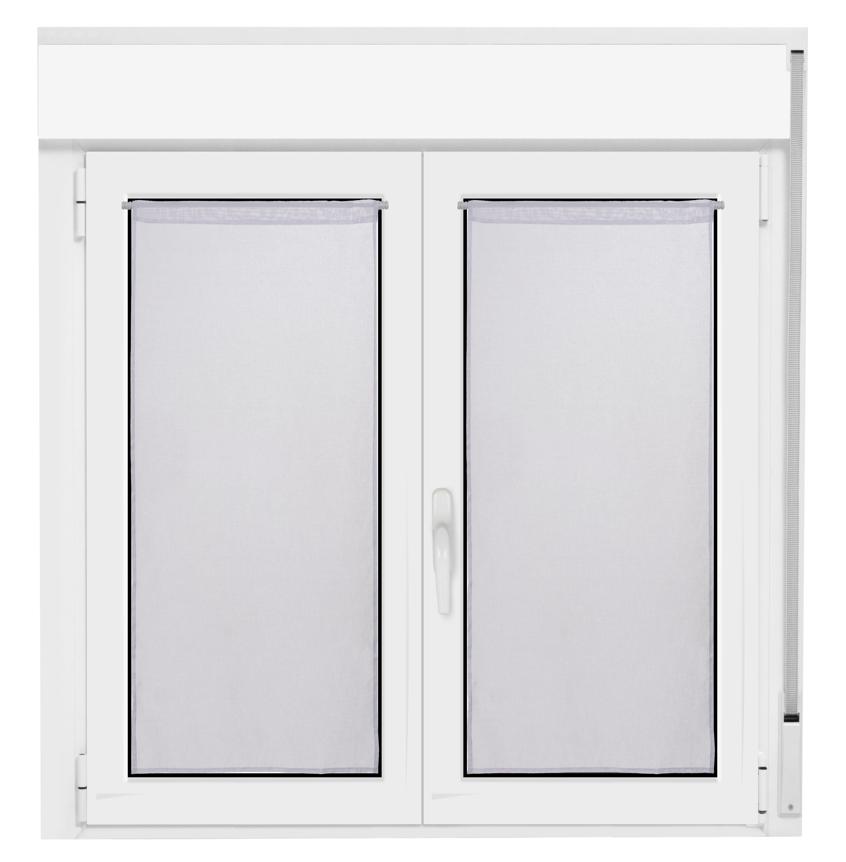 Visillo tendina pasabarras Leo poliéster liso blanco JBY de 90x210cm - 8