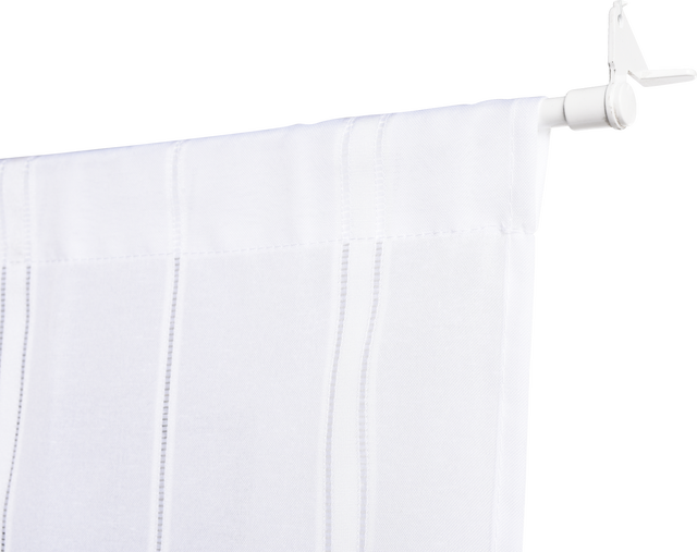 2 Visillos tendina pasabarras Natchik poliéster de 45x120cm liso blanco