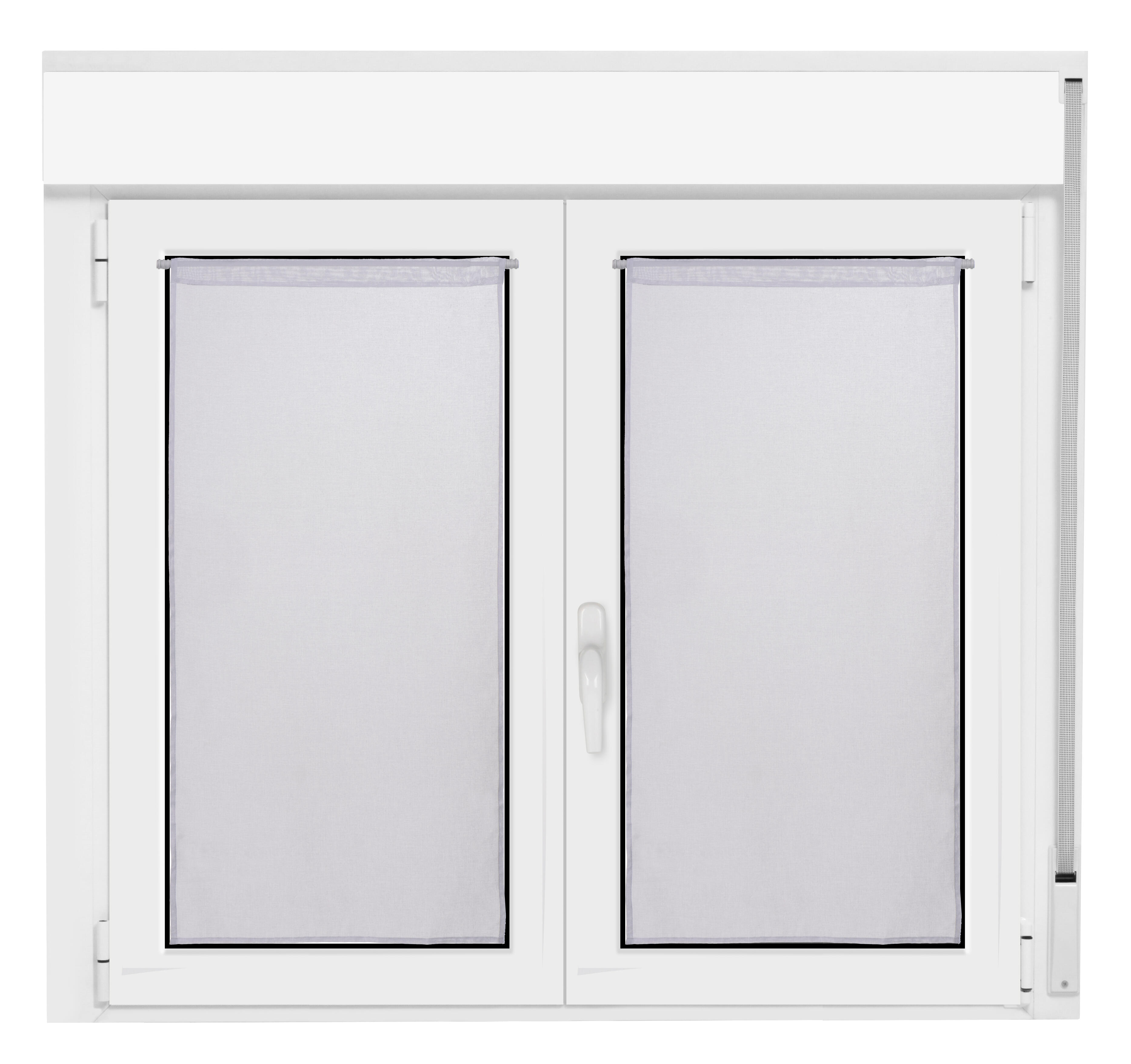 Visillo tendina pasabarras Leo poliéster liso blanco JBY de 80x160cm - 8