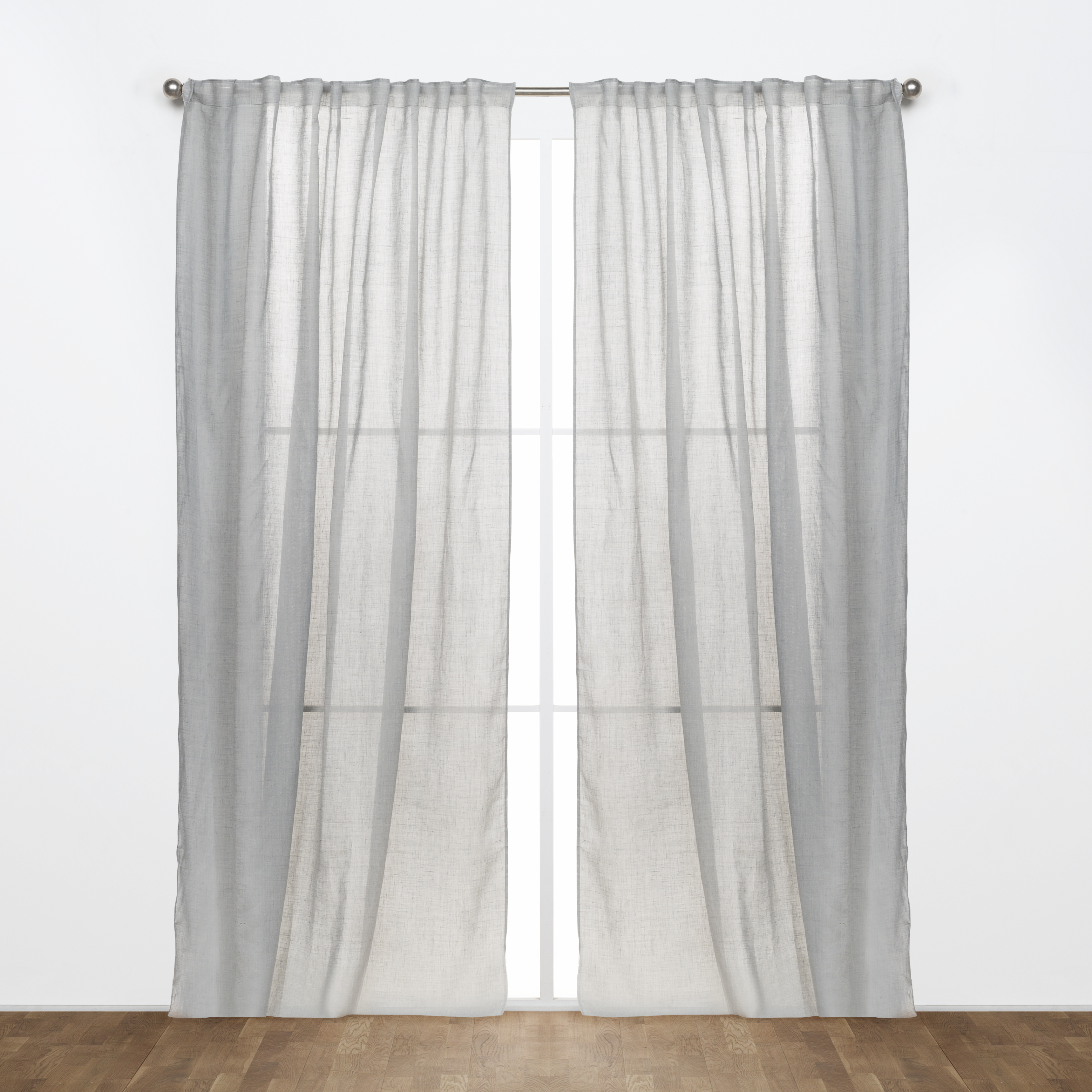 Cortinado fita e/ou presilha Taylor 200x270cm cinza - 3