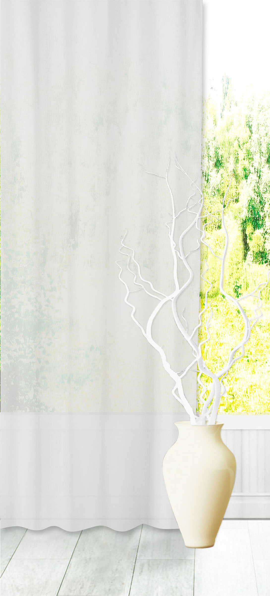 Cortinado fita e/ou presilha Abby 200x280cm branco Inspire - 20