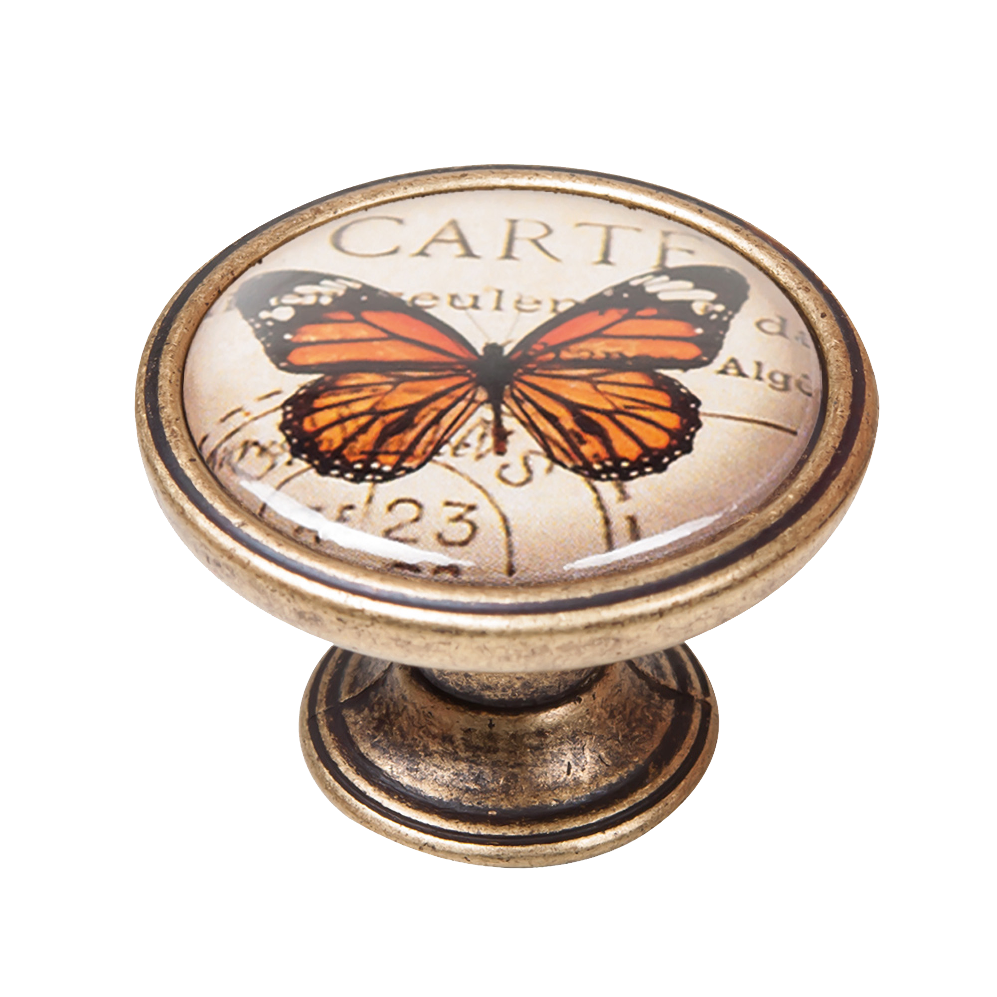 1 pomo de mueble nesu amarillo / dorado, multicolor, d. 37