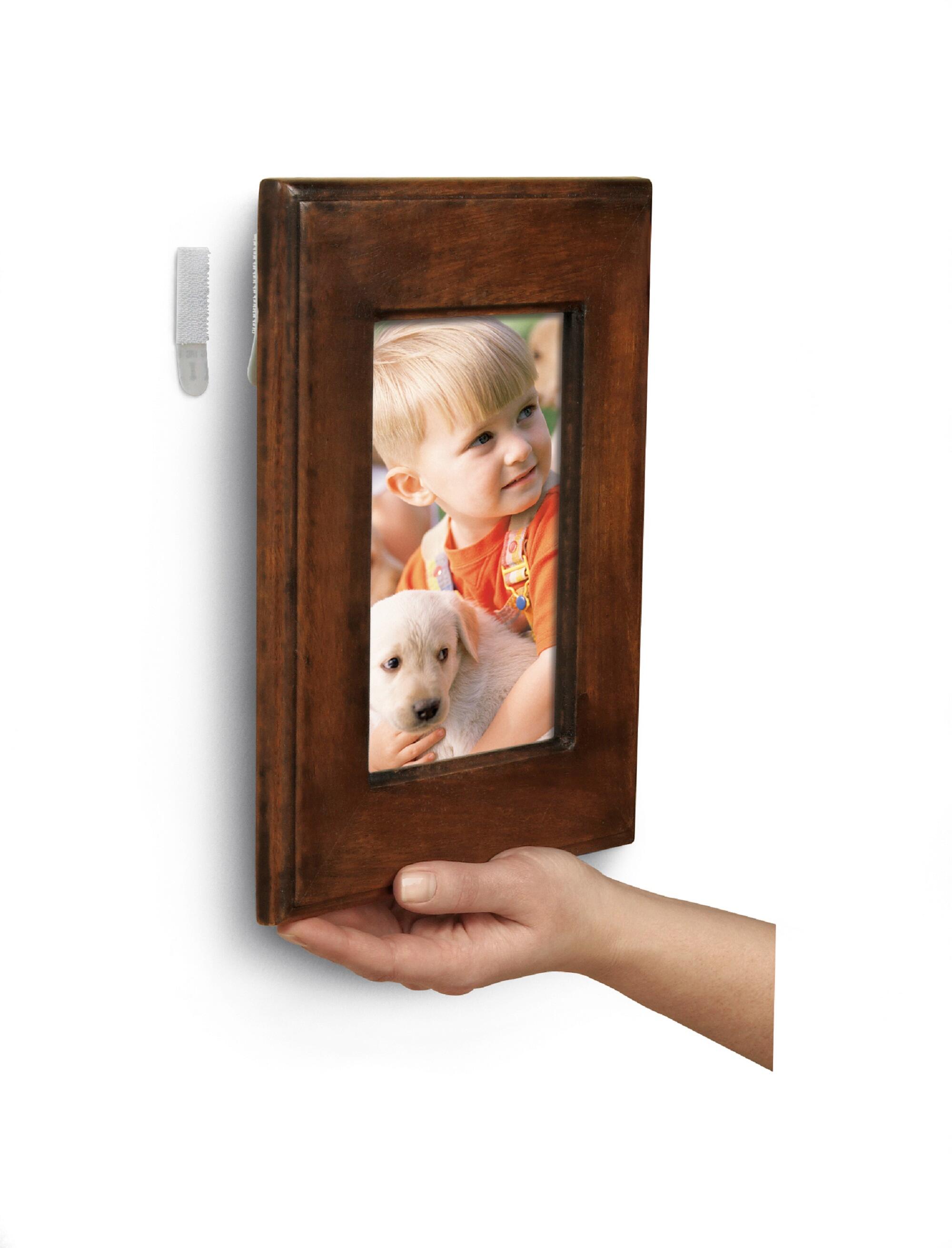 Pack de 4 tiras adhesivas pequeñas para colgar cuadros, hasta 1.8 kg, blanco - 3