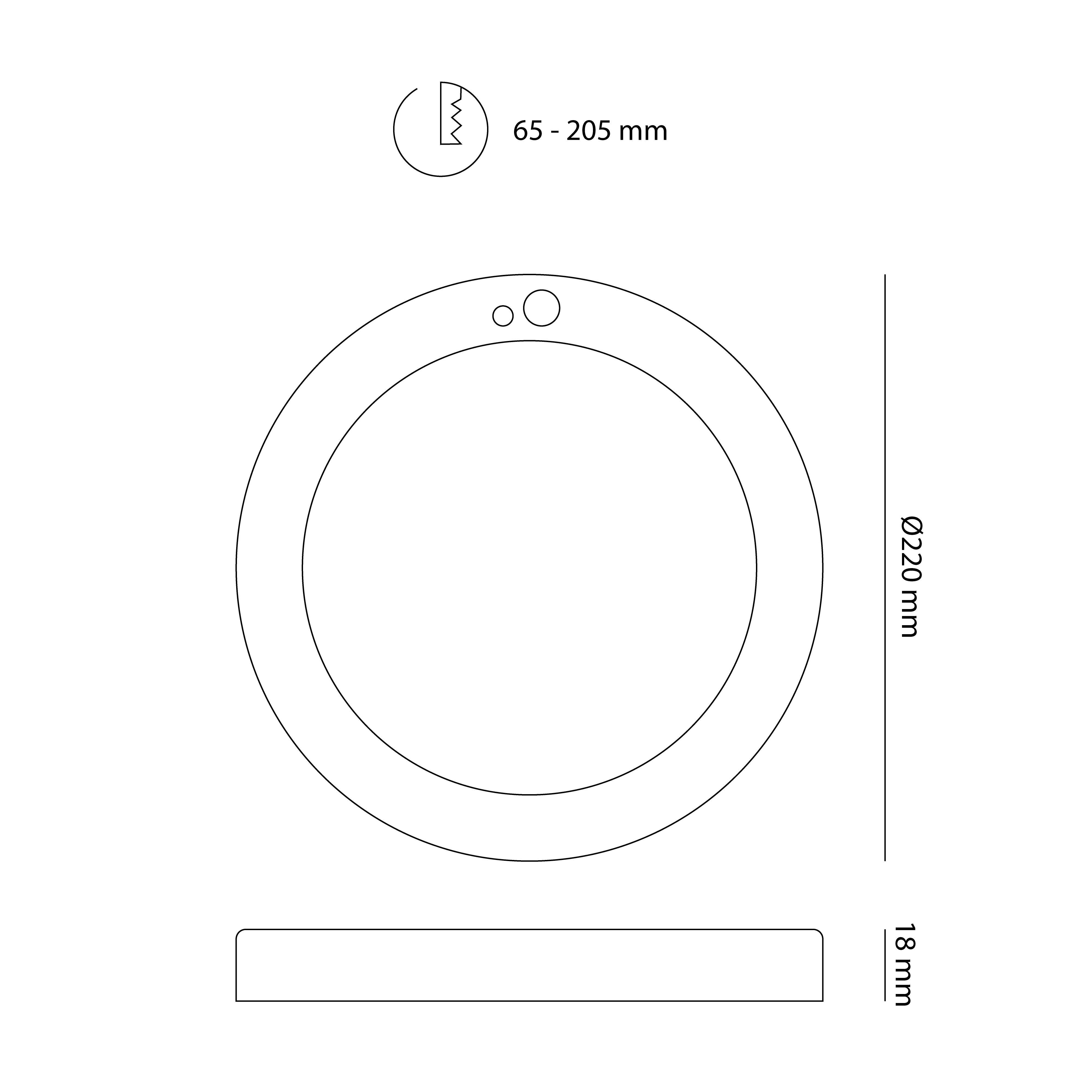 Downlight LED de superficie CRISTAL RECORD Seul blanco redondo ø22 cm 1750 lm 20 W color luz de cálida a fría CCT (3000K-6500K) IP20 - Foco LED de superficie para techos con selección de Kelvin antes de la instalación y sensor crepuscular - 4