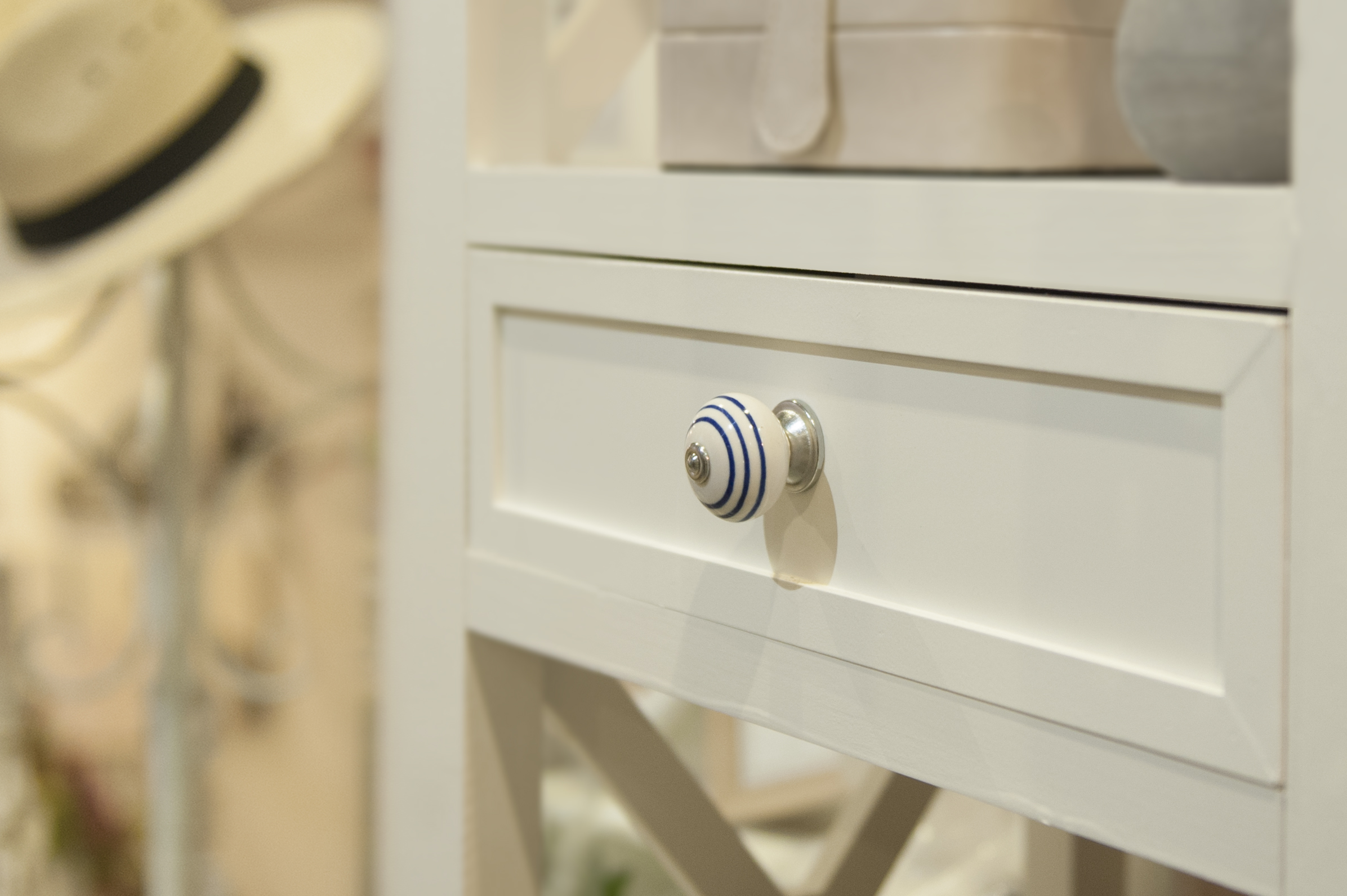 4 Puxadores Rei bola riscos cerâmica 39mm - 3