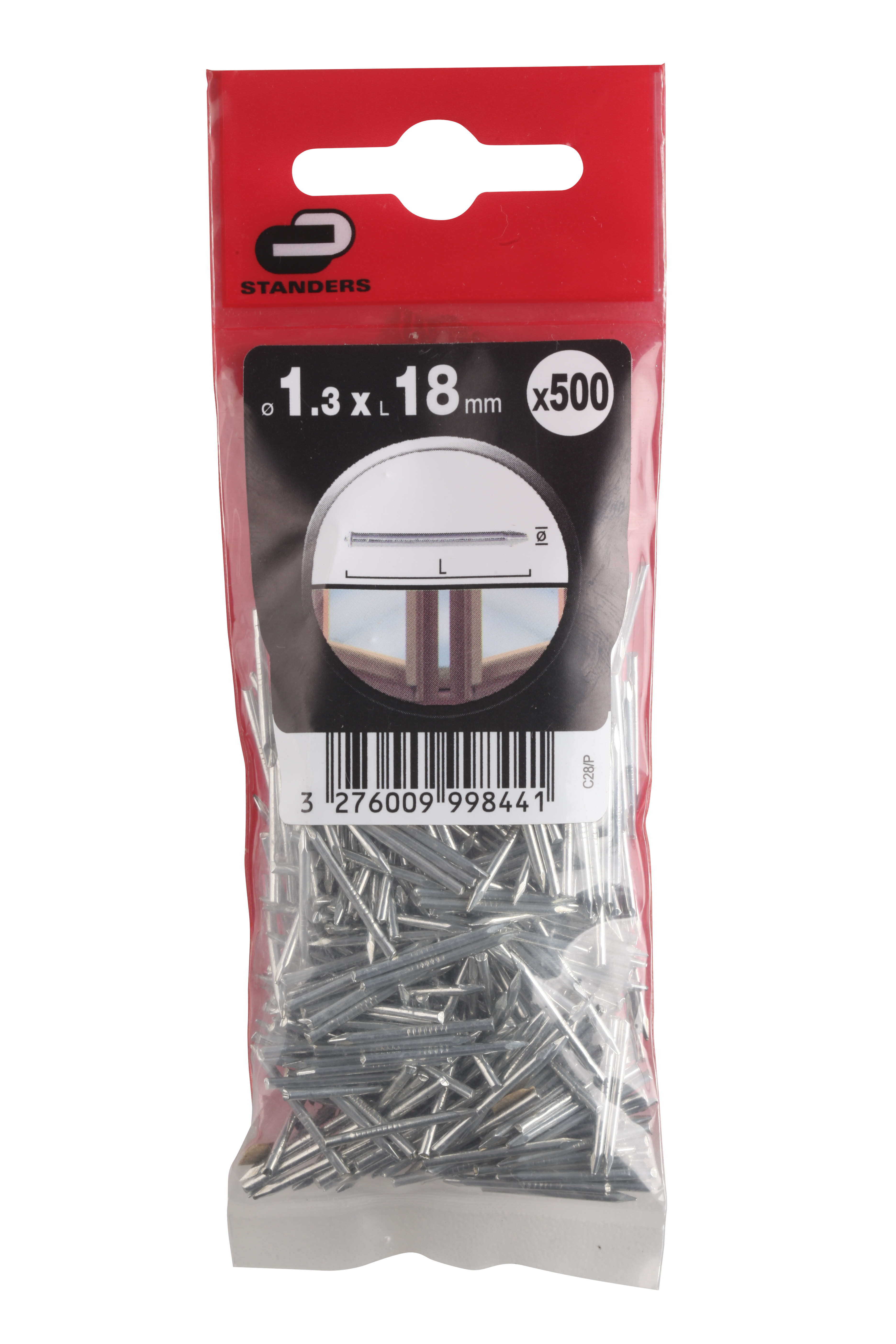 500 Pregos STANDERS VIDRACEIRO 1.3X18 MM - 5