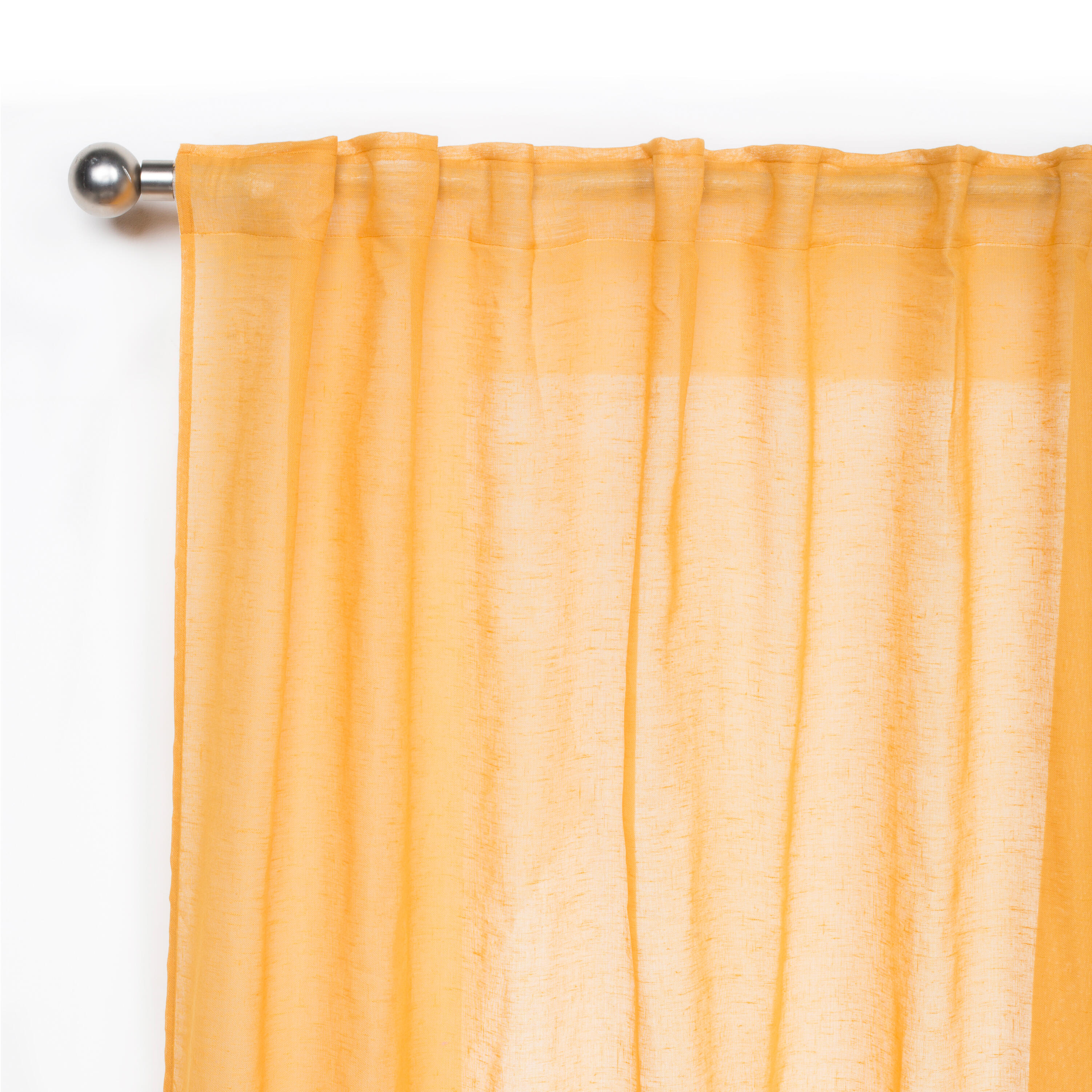 Visillo cinta frunce, trabillas abby inspire liso amarillo de 200x280cm