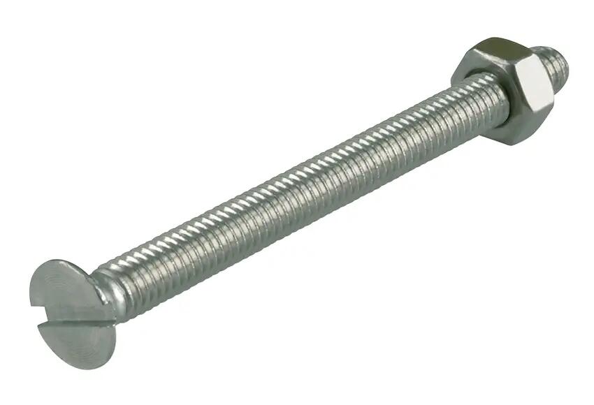8 Tornillo de métrica cabeza plana avellanada ranurada de acero , Ø 6 x L.40 mm - 4