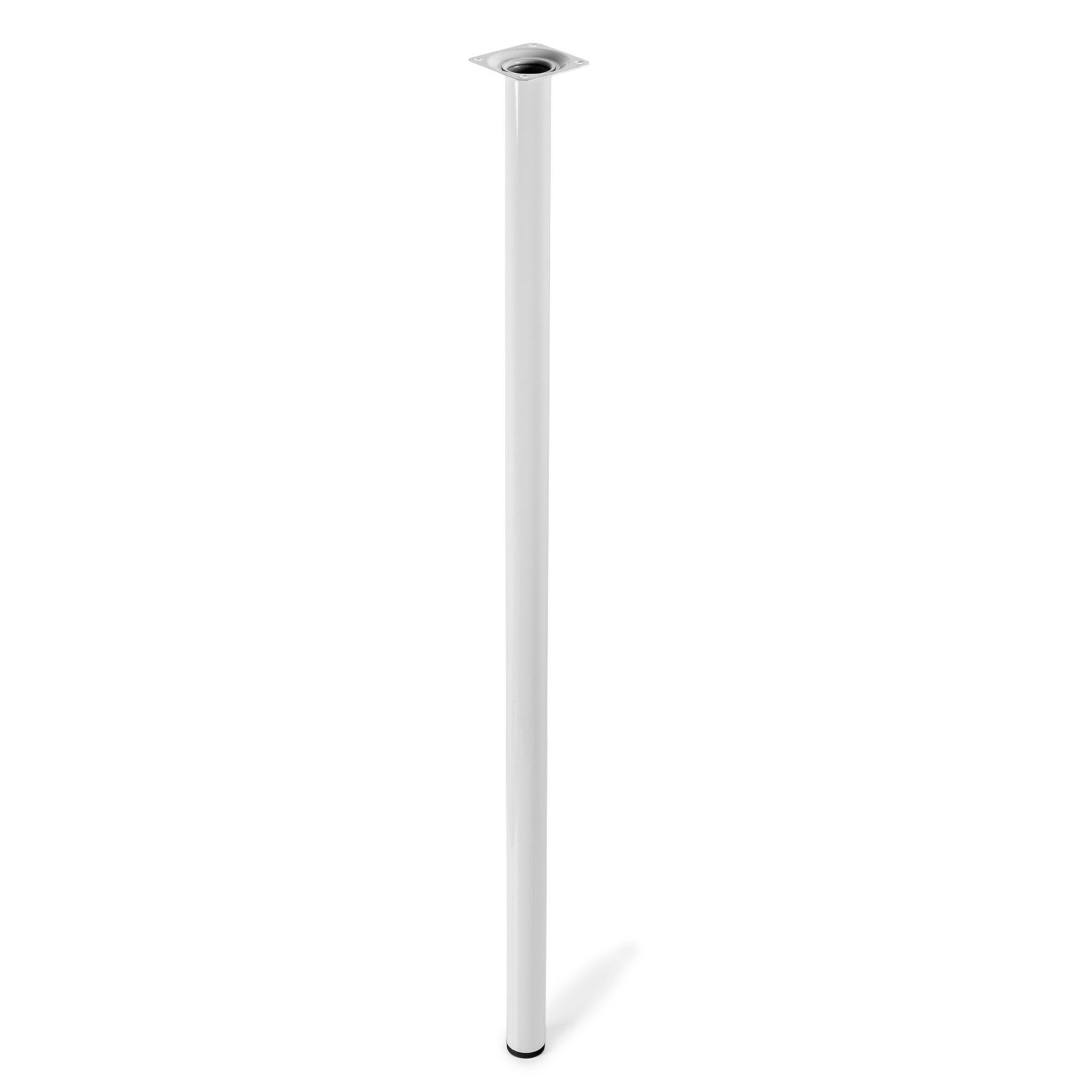 Lote 4 Pés Redondos Aço Altura 800mm Diâmetro 30mm Branco - 2