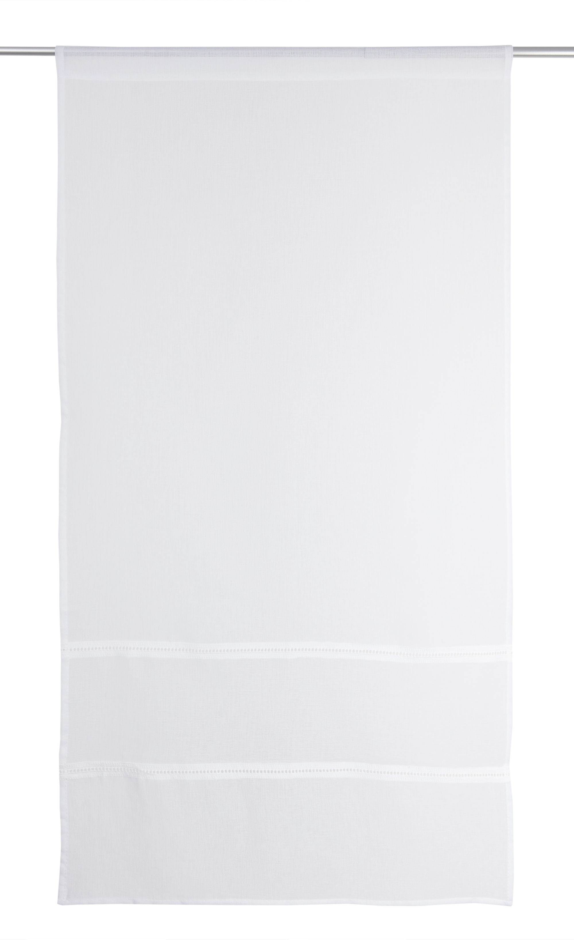 2 visillos tendina pasabarras gina liso blanco de 60x120cm