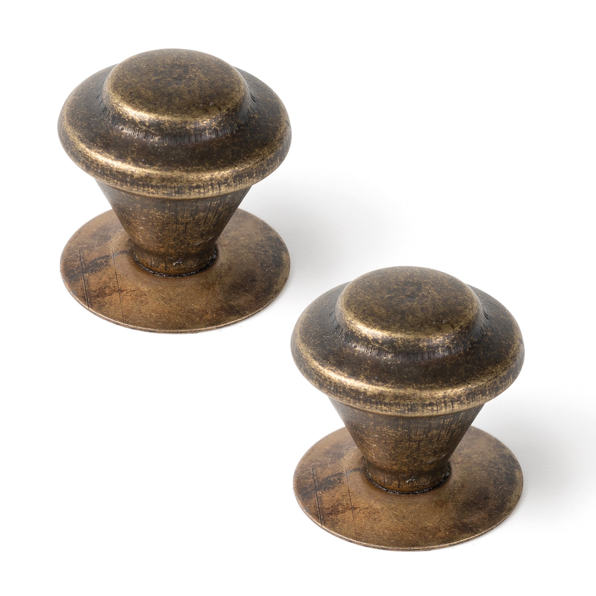 2 pomo de mueble redondo hierro bronce ø 32 mm
