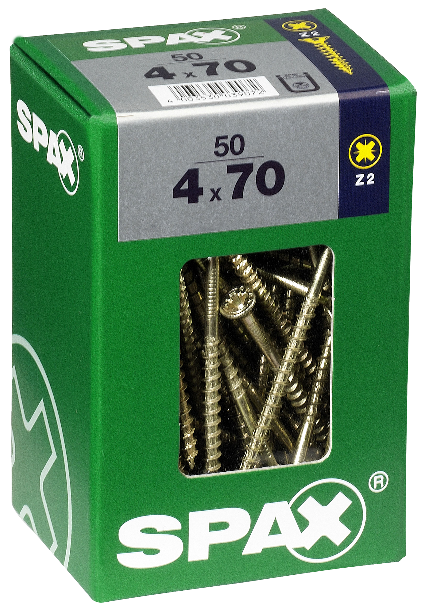 50 Tornillo para madera SPAX pozidriv con cabeza avellanada, ø 4 x L. 70 mm - 4