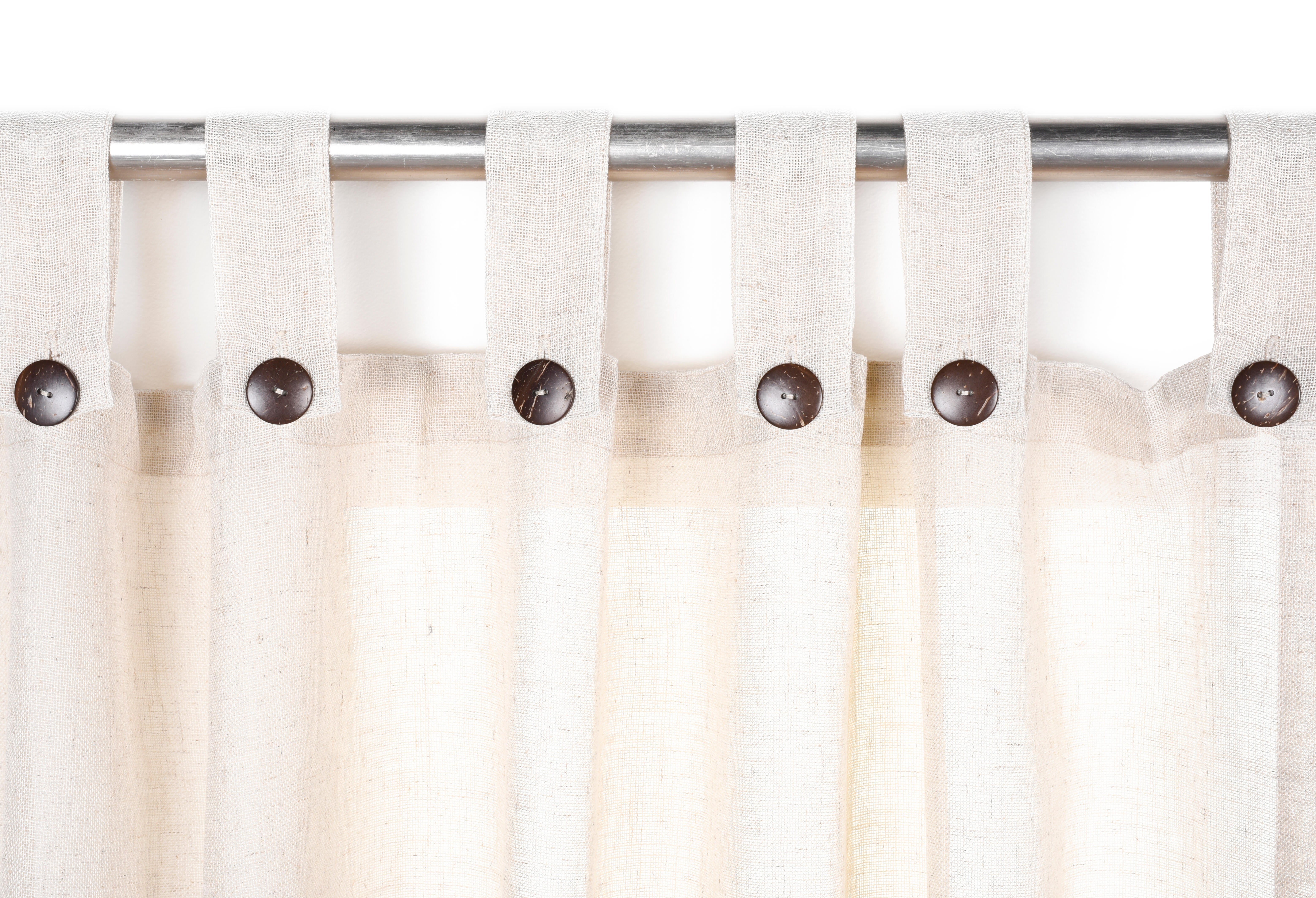 Cortinado alça com botão Charlina 140x280cm bege Inspire - 26