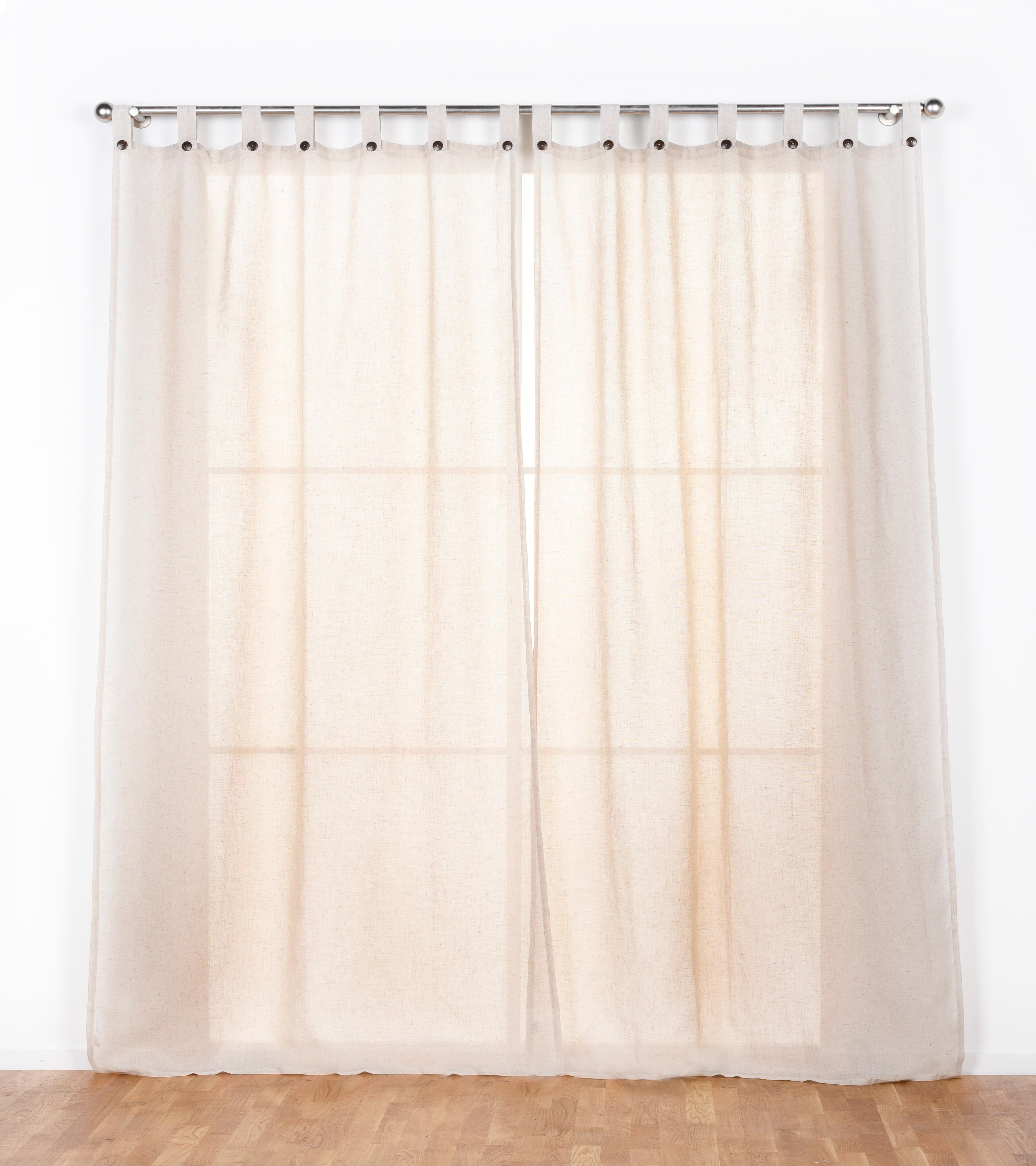 Cortinado alça com botão Charlina 140x280cm bege Inspire - 23