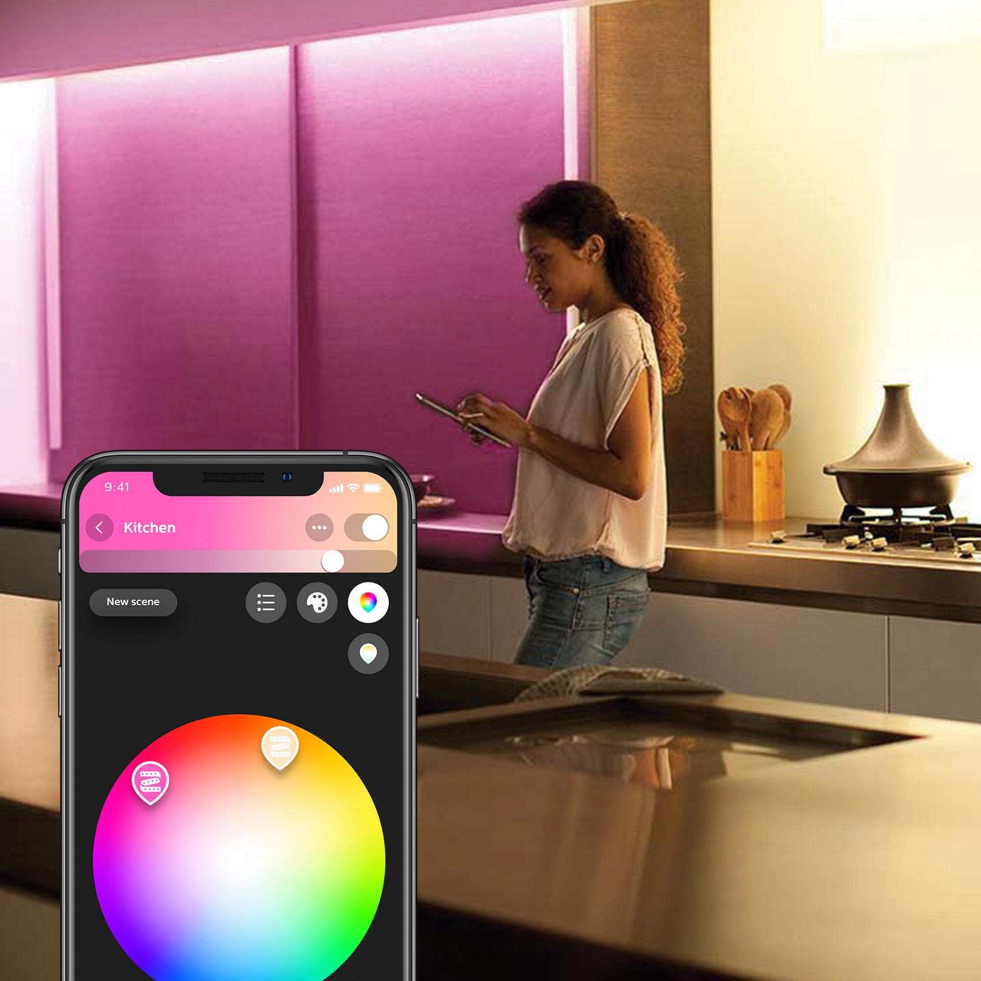 Striscia led 2m luce rgb multicolore PHILIPS HUE - 4