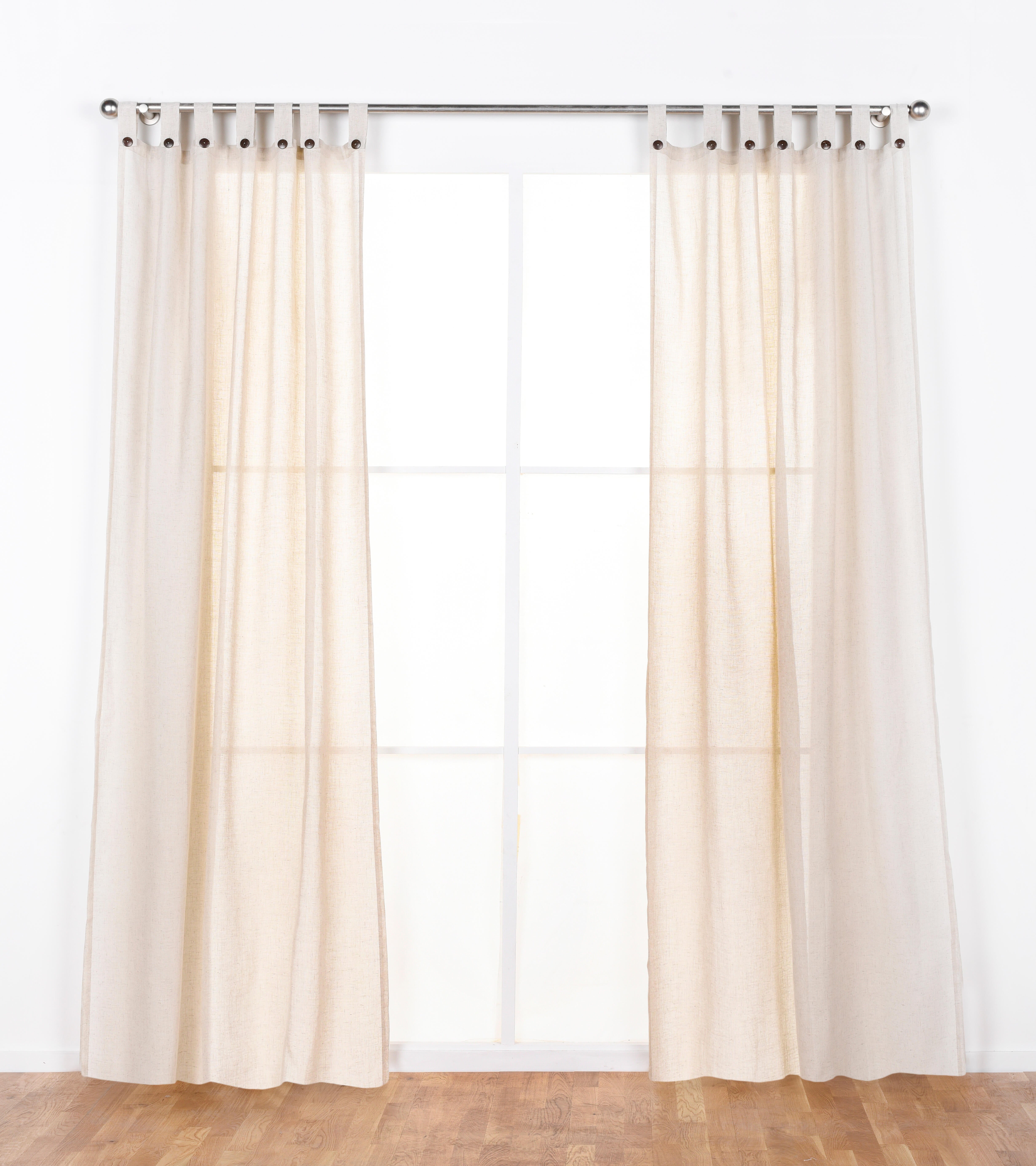 Cortinado alça com botão Charlina 140x280cm bege Inspire - 22