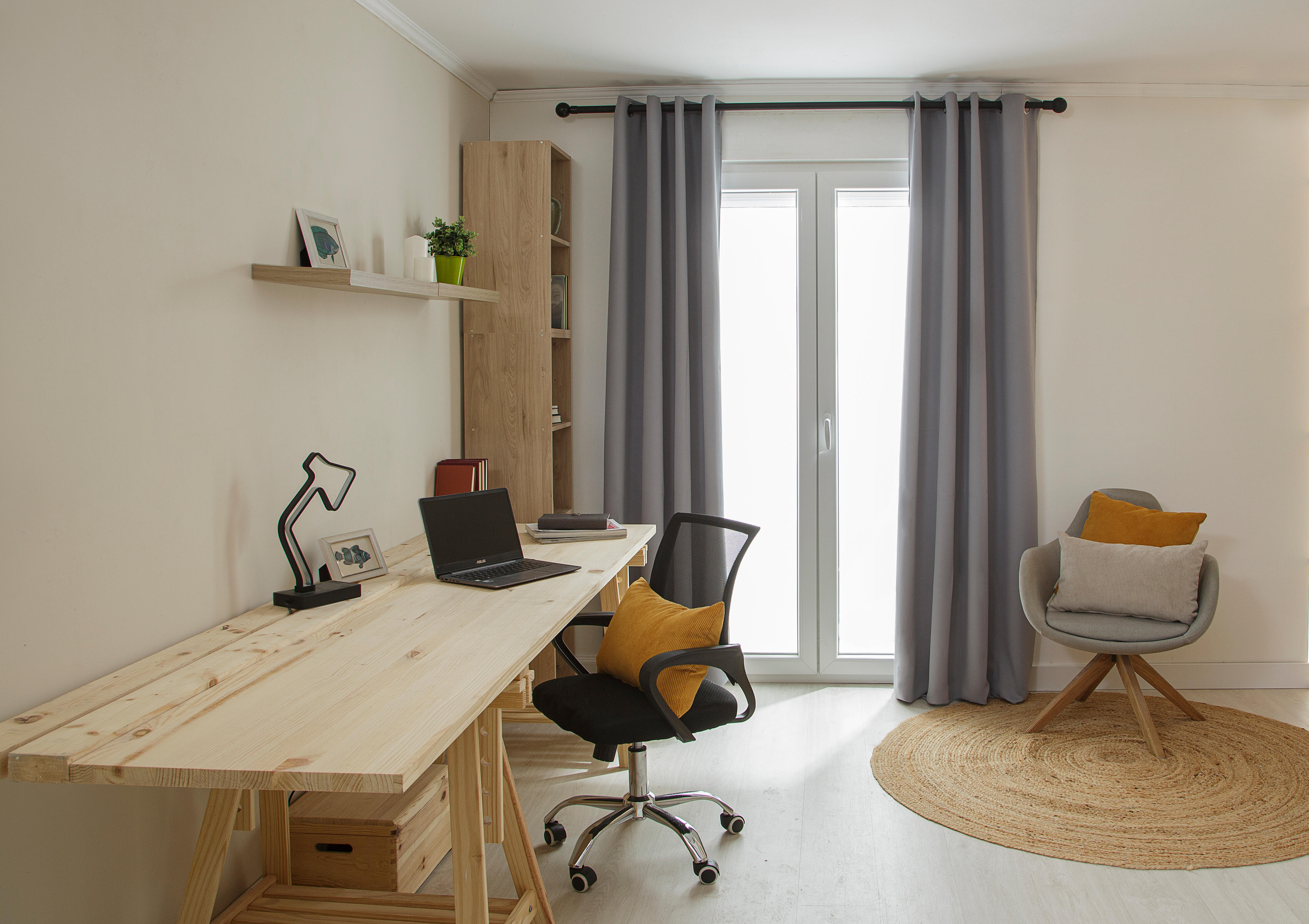 Cortinado ilhós Arel 140x280cm granito 3 Inspire - 13