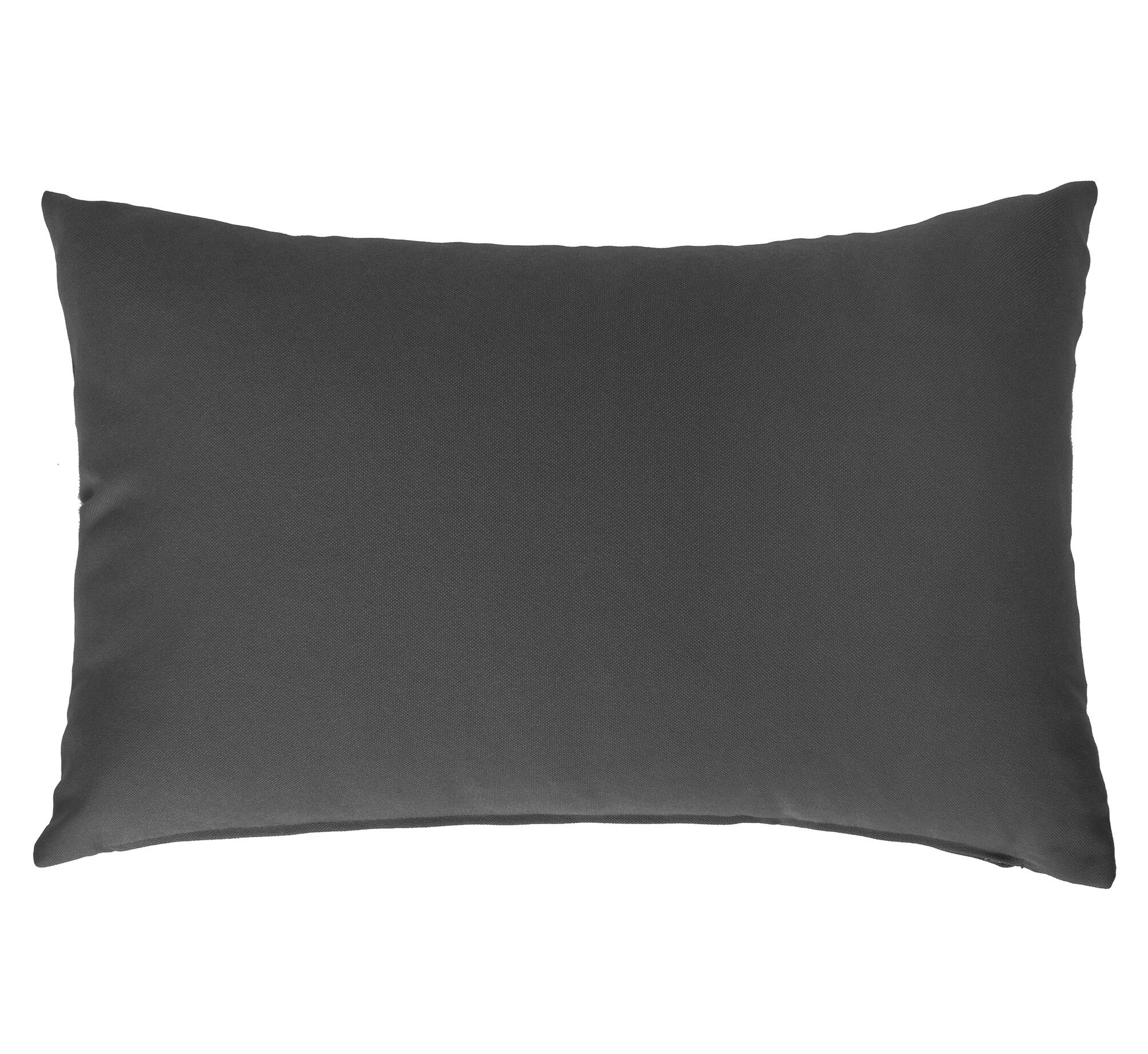 Funda de cojín rectangular horizon algodón poliéster liso gris oscuro con cremallera 60 x 40 cm