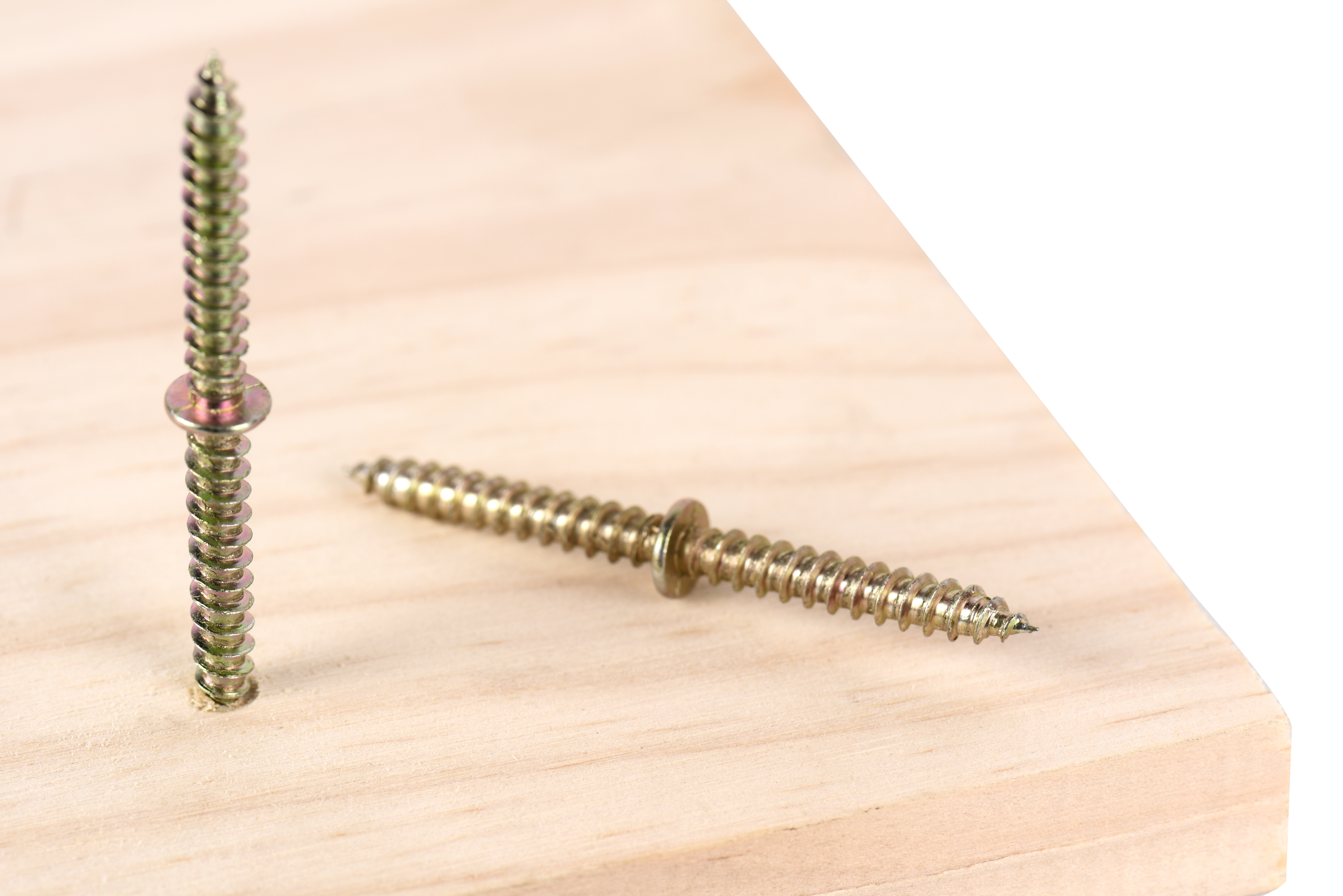 Pack 10 tornillos de doble rosca de acero de 5x60 mm - 2