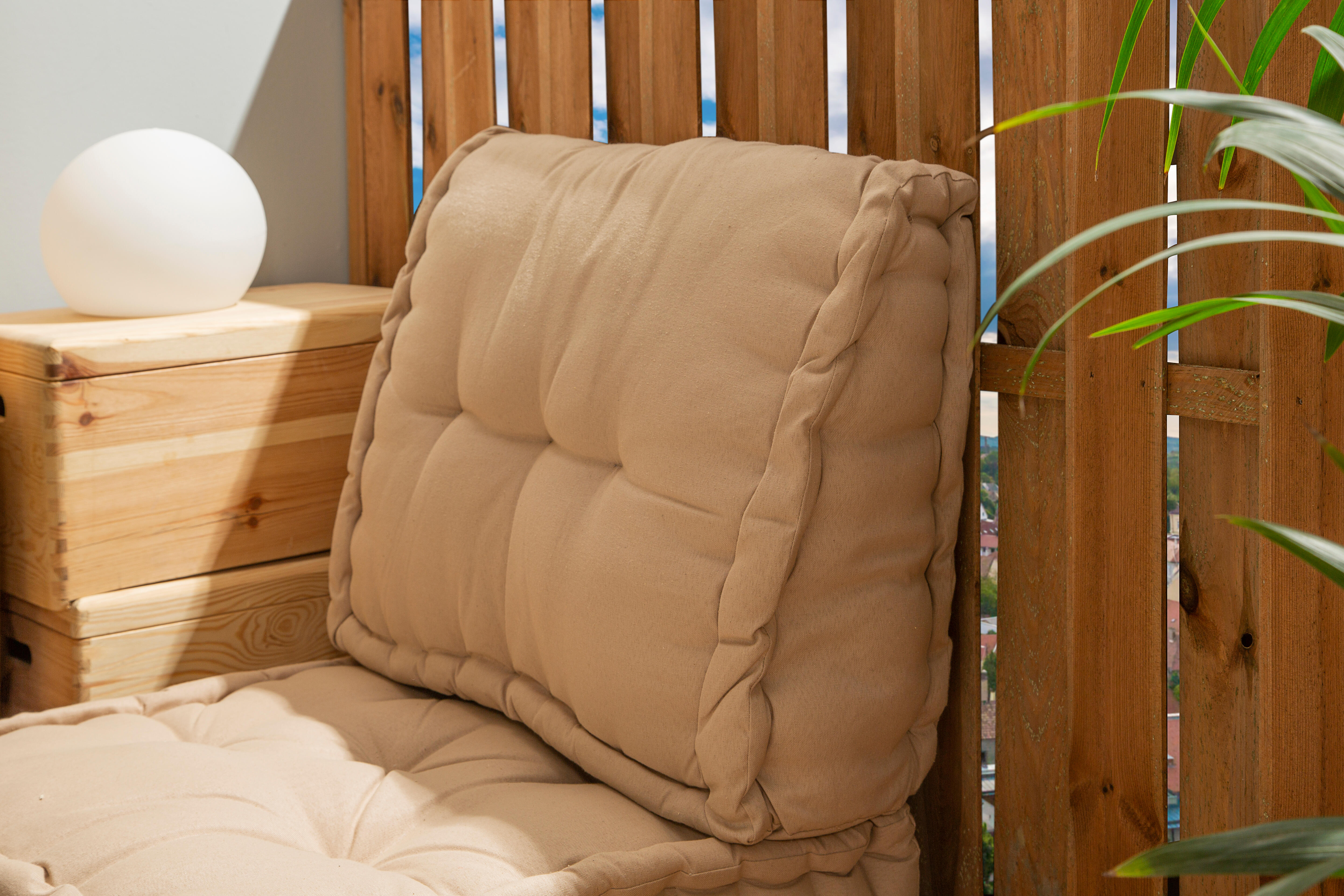 Almofada de encosto Luck 45x60x22cm Inspire bege - 13