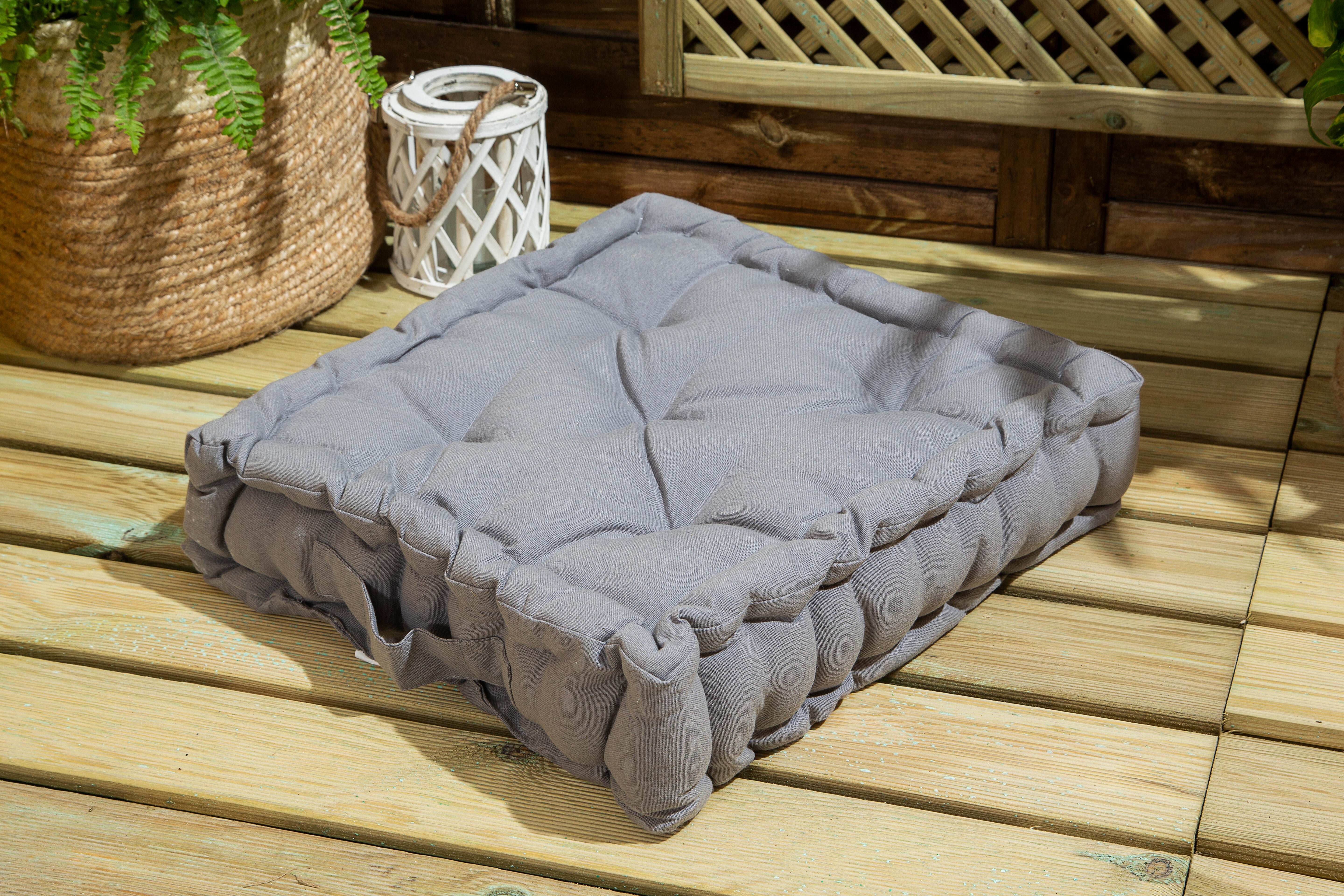 Cuscino da pavimento Futon INSPIRE Luck grigio 40 x 40 cm - 9