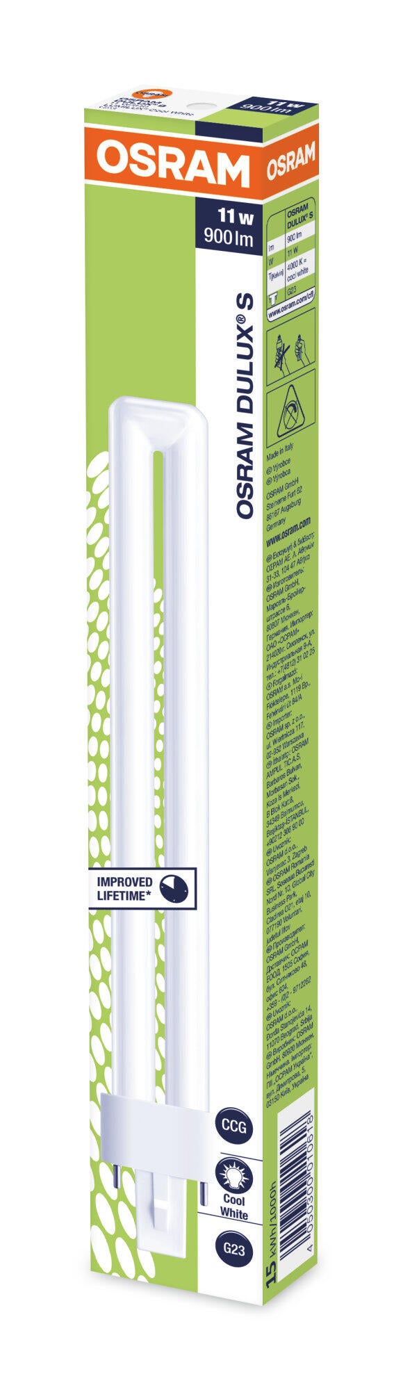 Lâmpada eco espiral 2PIN G23 900 lm luz neutra Osram - 4