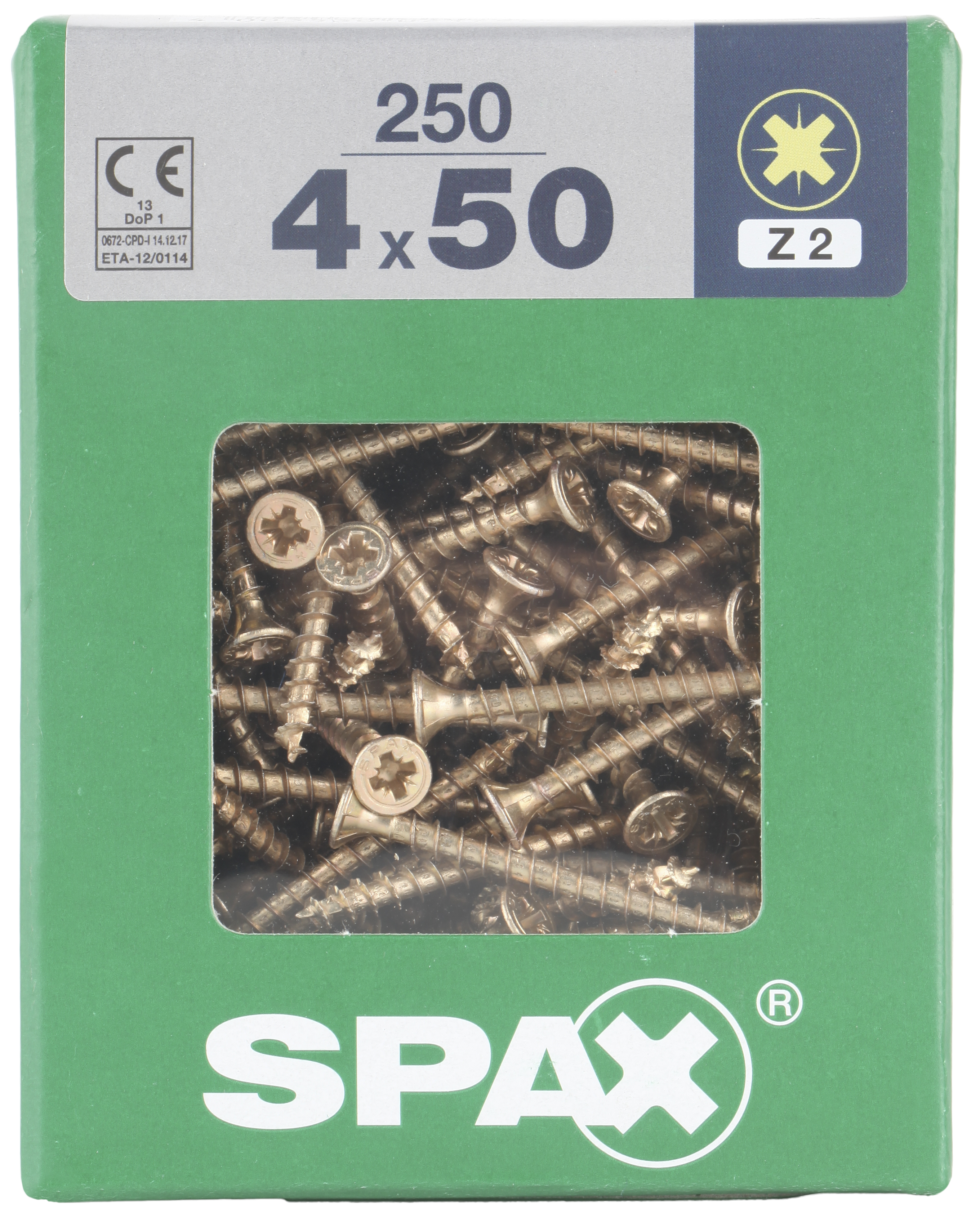 250 tornillo para madera spax pozidriv con cabeza avellanada, ø 4 x l. 50 mm