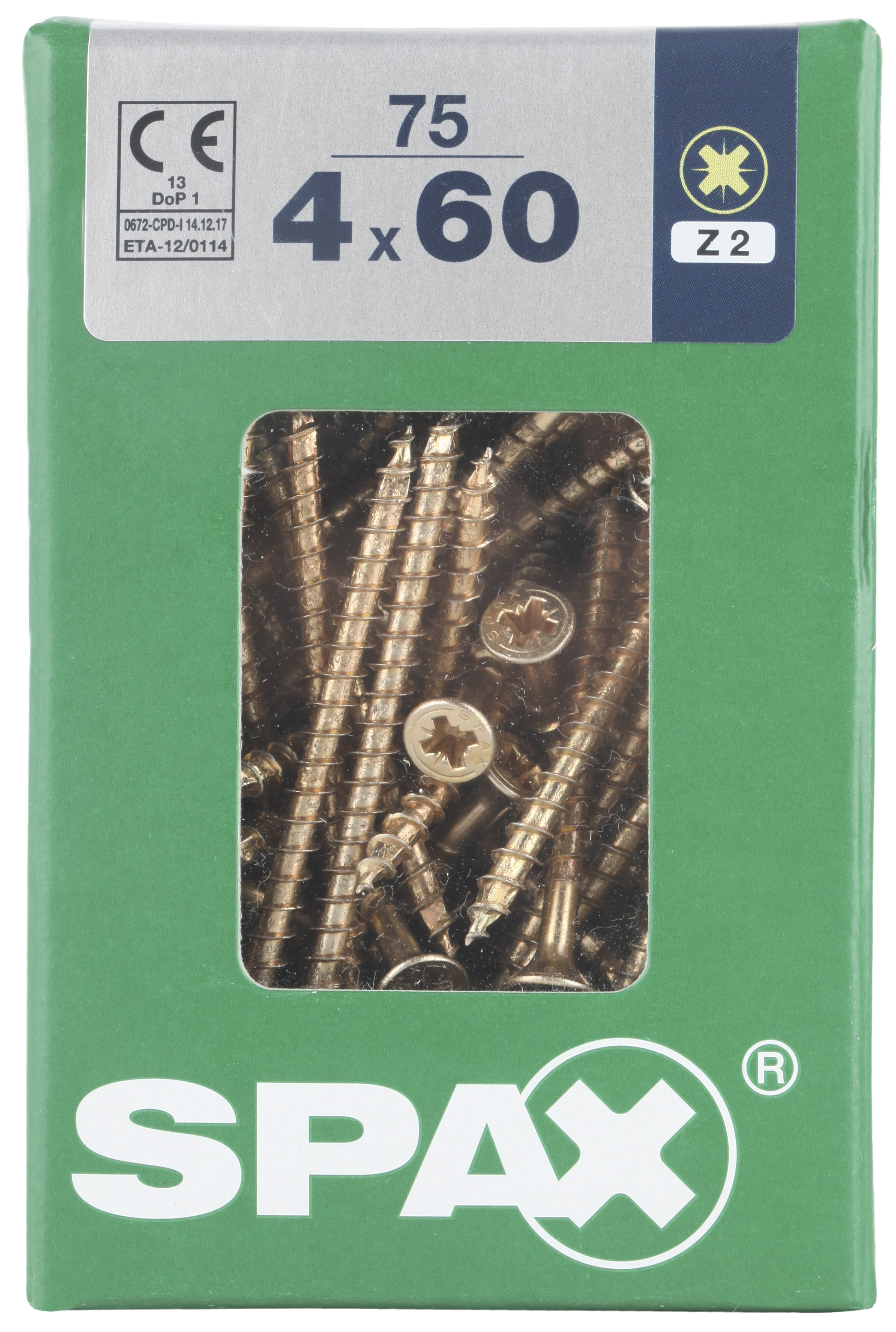 75 Tornillo para madera SPAX pozidriv con cabeza avellanada, ø 4 x L. 60 mm - 4
