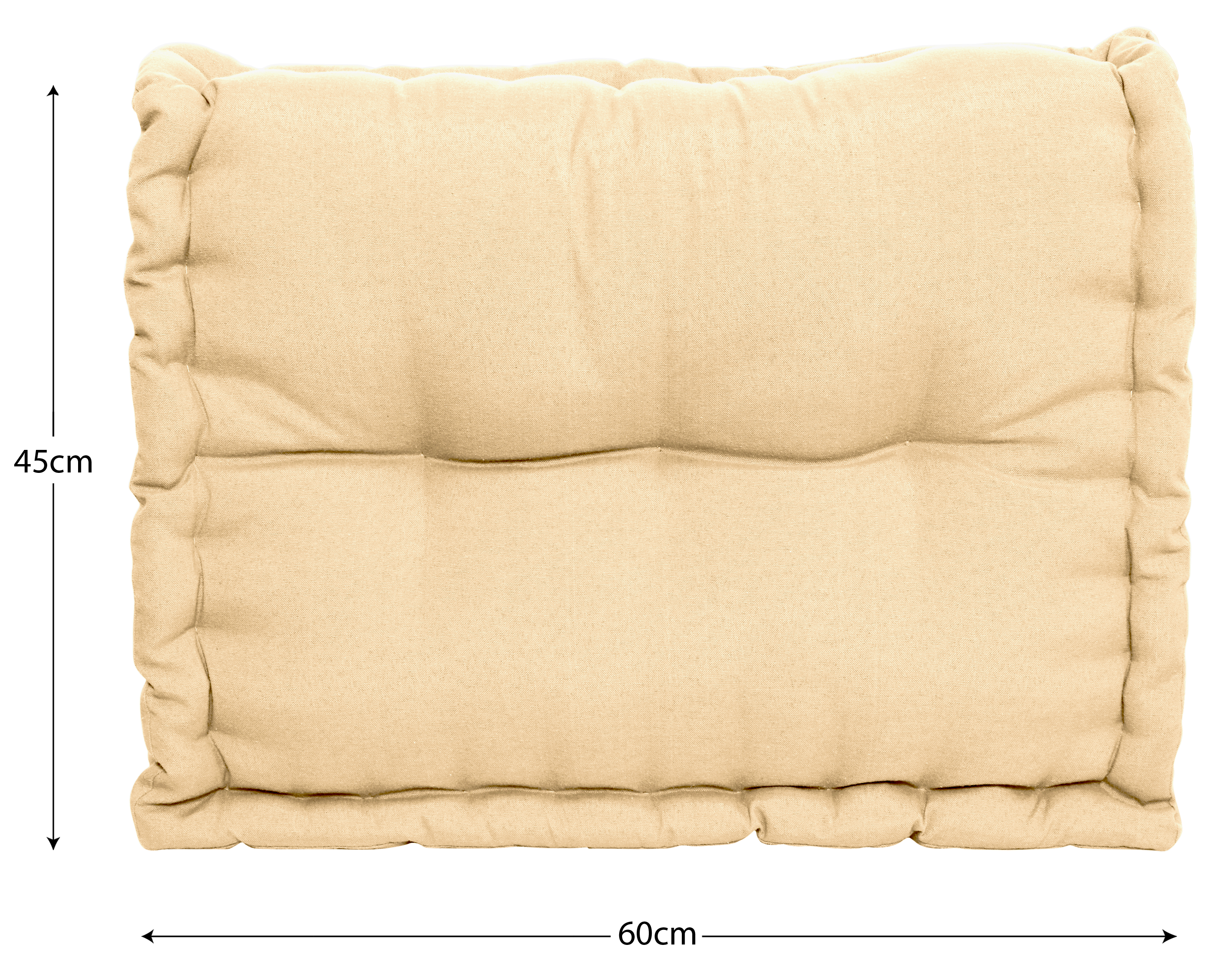 Almofada de encosto Luck 45x60x22cm Inspire bege - 8