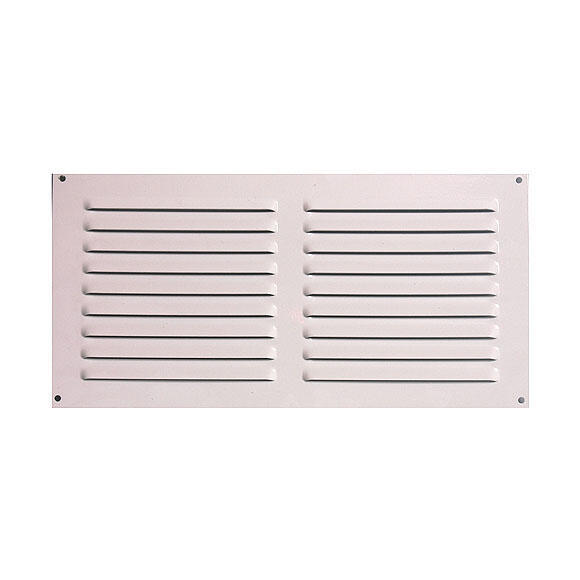 Grelha ventilação 10x20cm s/b com mosqueteira lacado branco