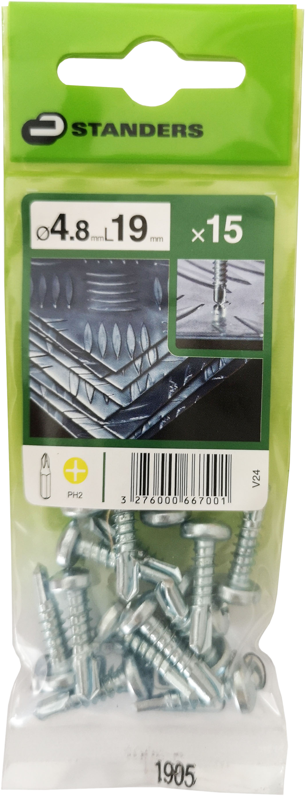 15 Tornillo para metal STANDERS phillips con cabeza abombada, ø 4.8 x L. 19 mm - 3