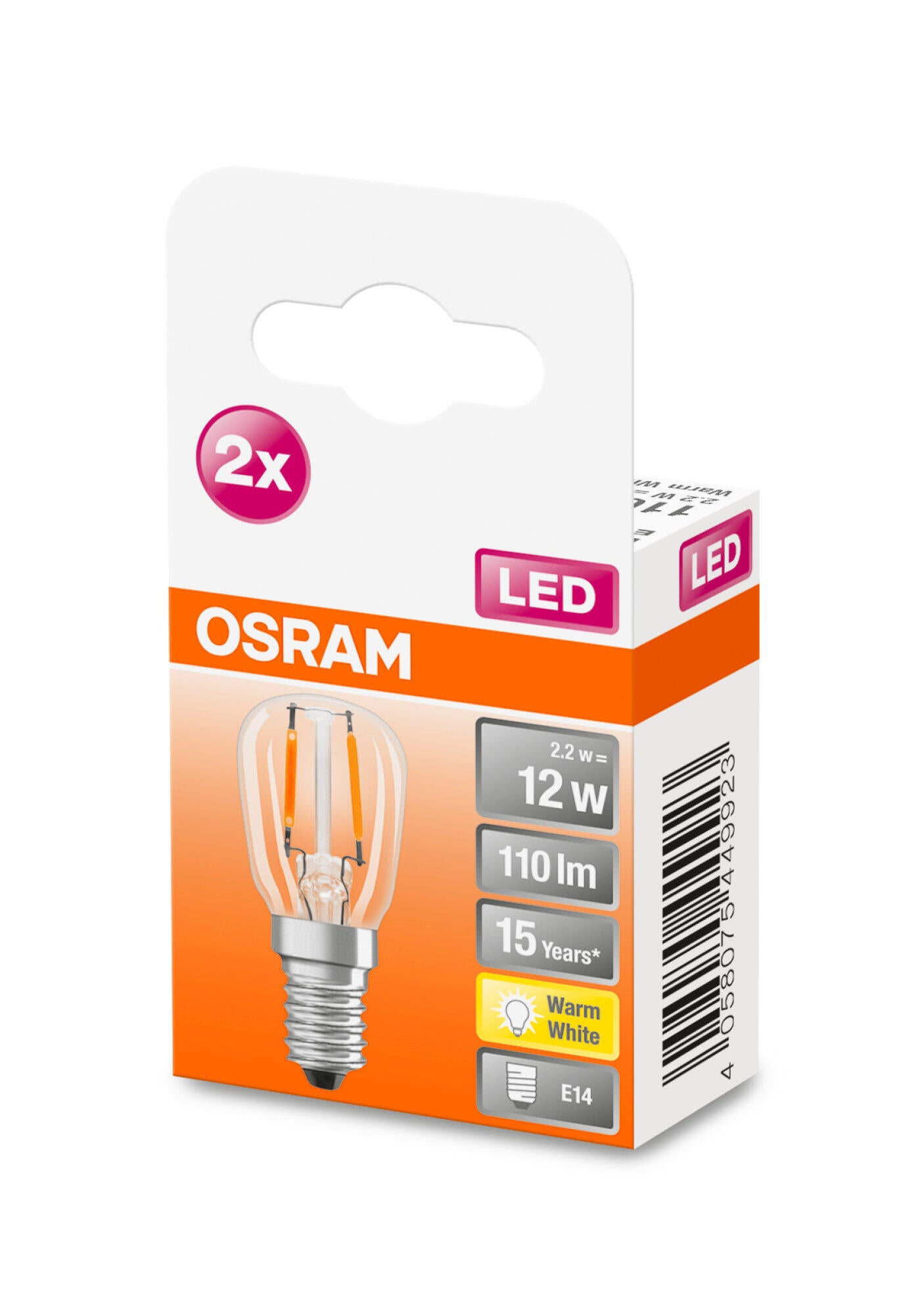 Lâmpada led espiral filamentos E14 FRIG 110 lm luz amarela Osram - 3