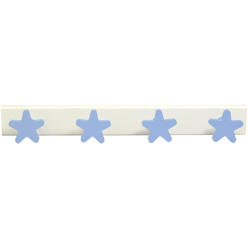 LARHN Perchero Pared Blanco - 4 Colgadores Triples - 42 cm