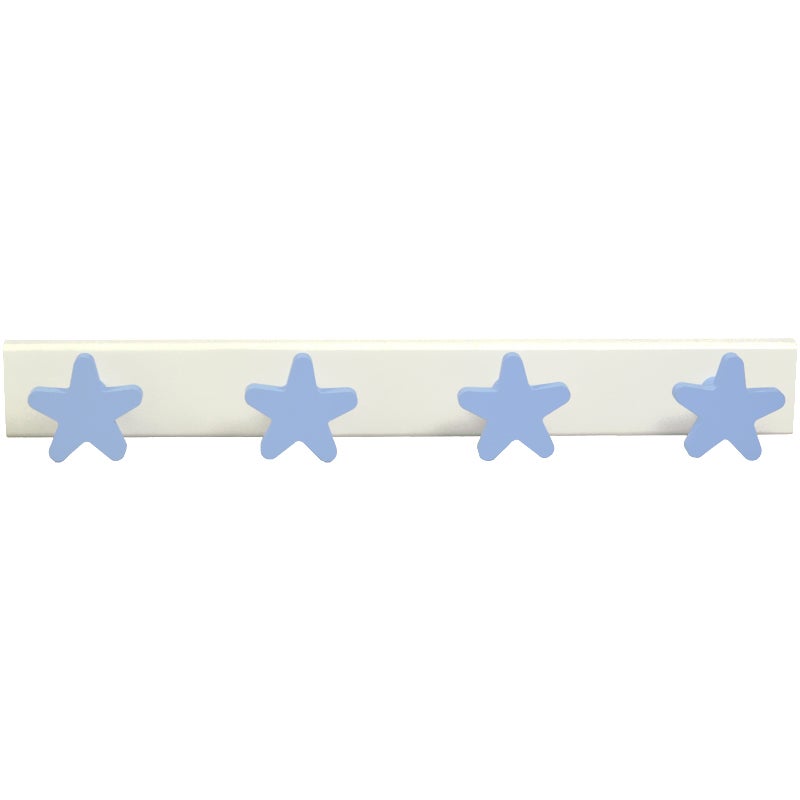 Perchero de pared madera multicolor con 4 ganchos