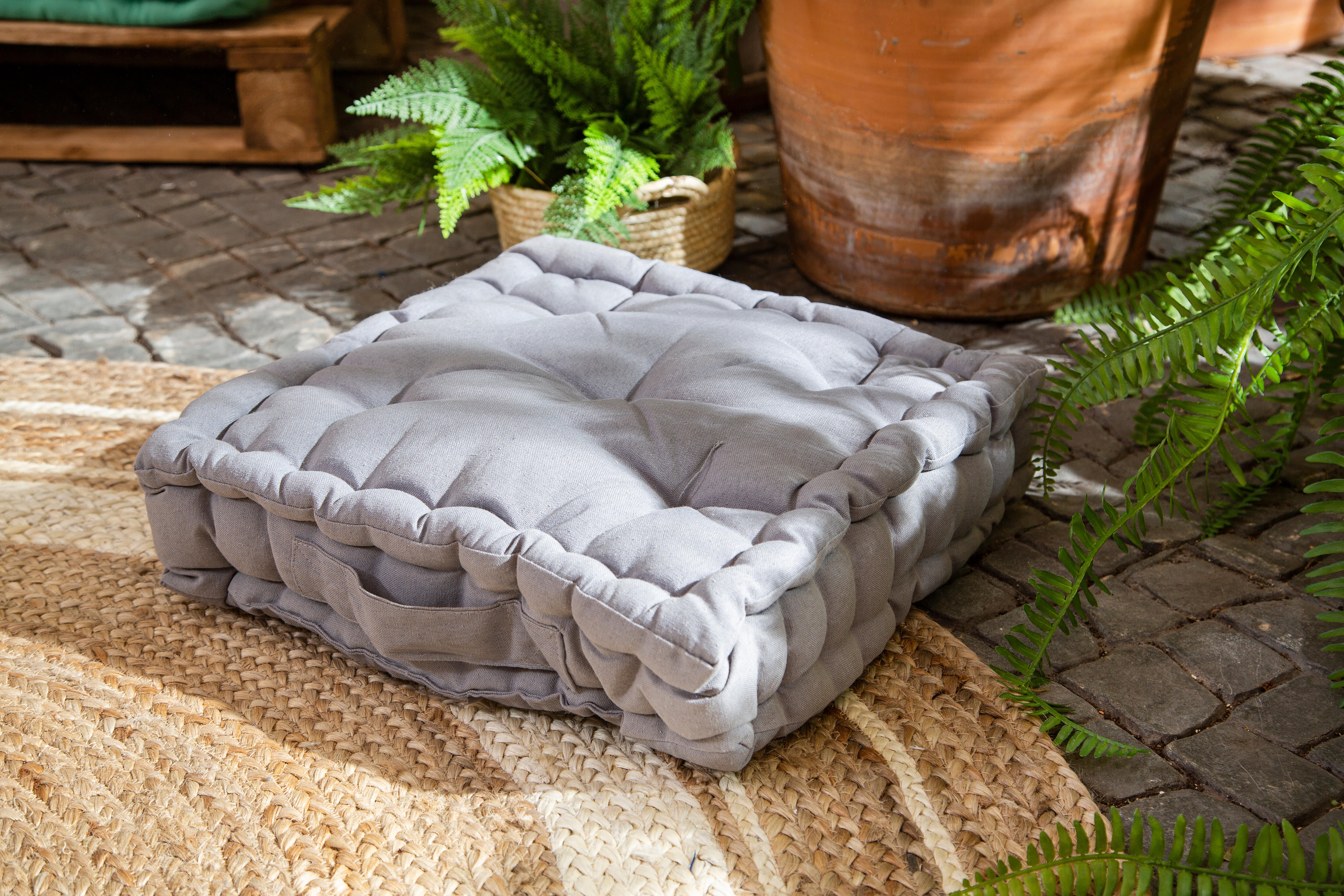 Cuscino da pavimento Futon INSPIRE Luck grigio 40 x 40 cm - 8