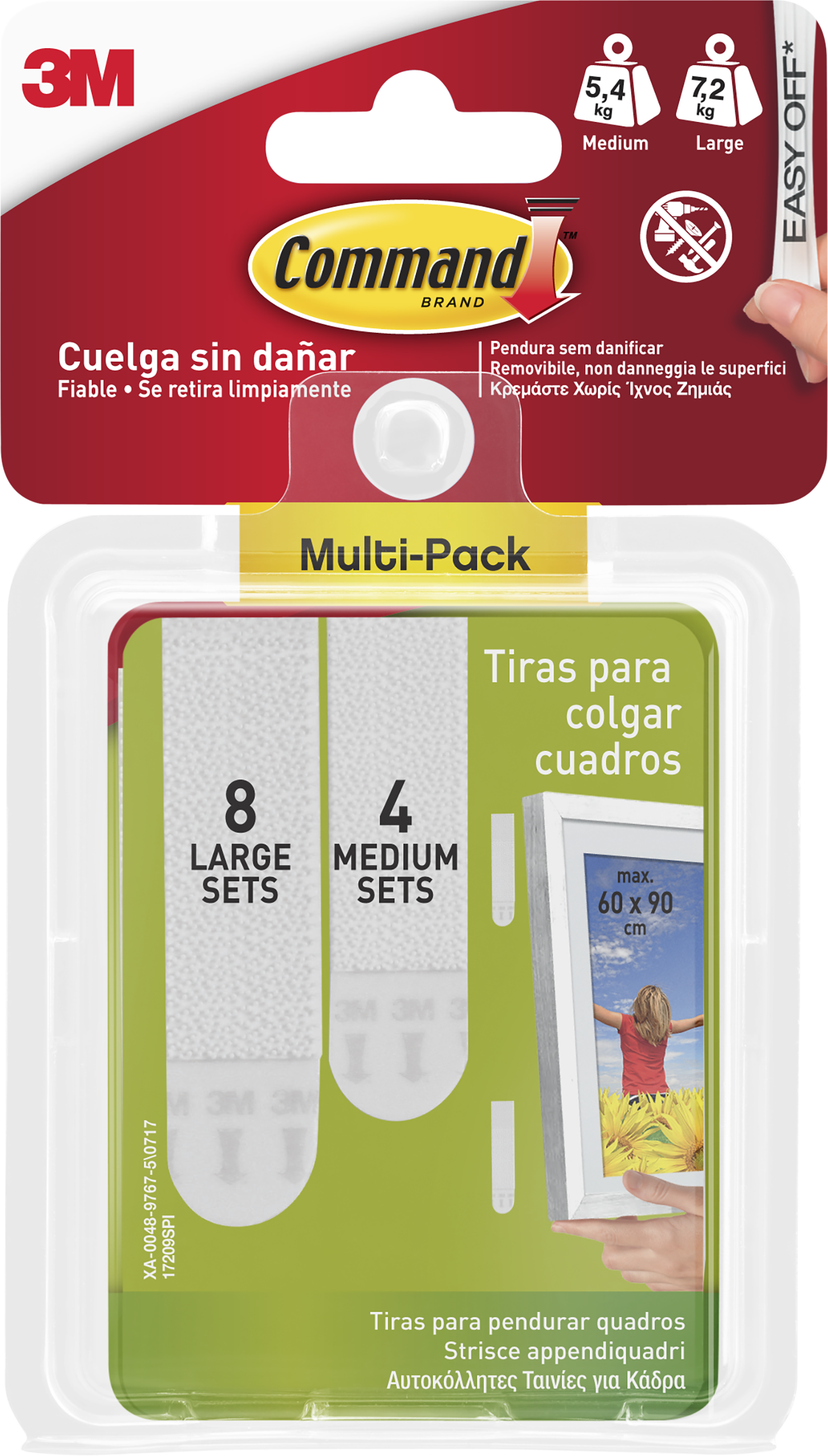 Pack 12 tiras adhesivas surtidas 8 tamaño l y 4 tamaño m