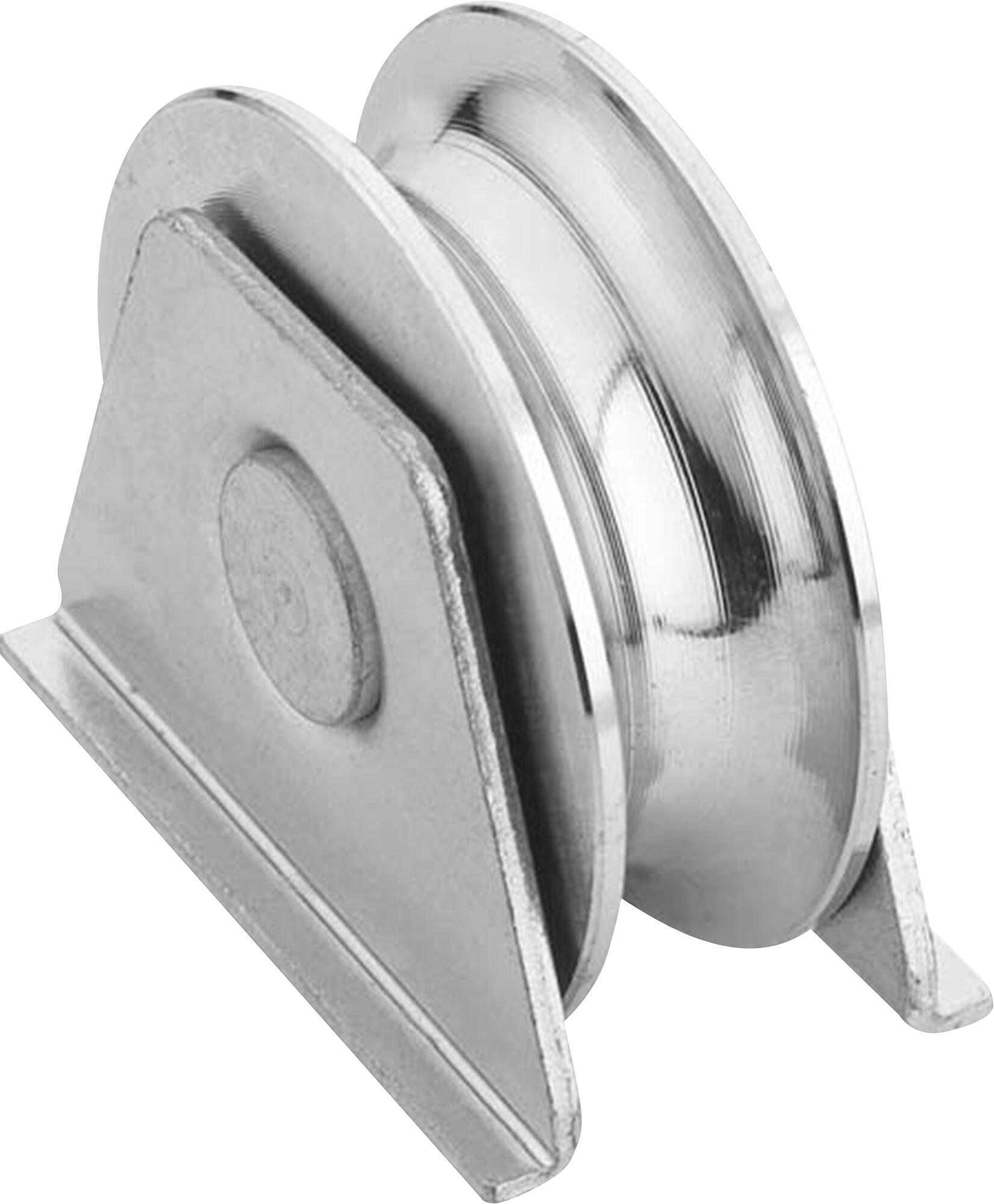 Polea de soldar para puerta corredera y de carril redondo ø 80 mm