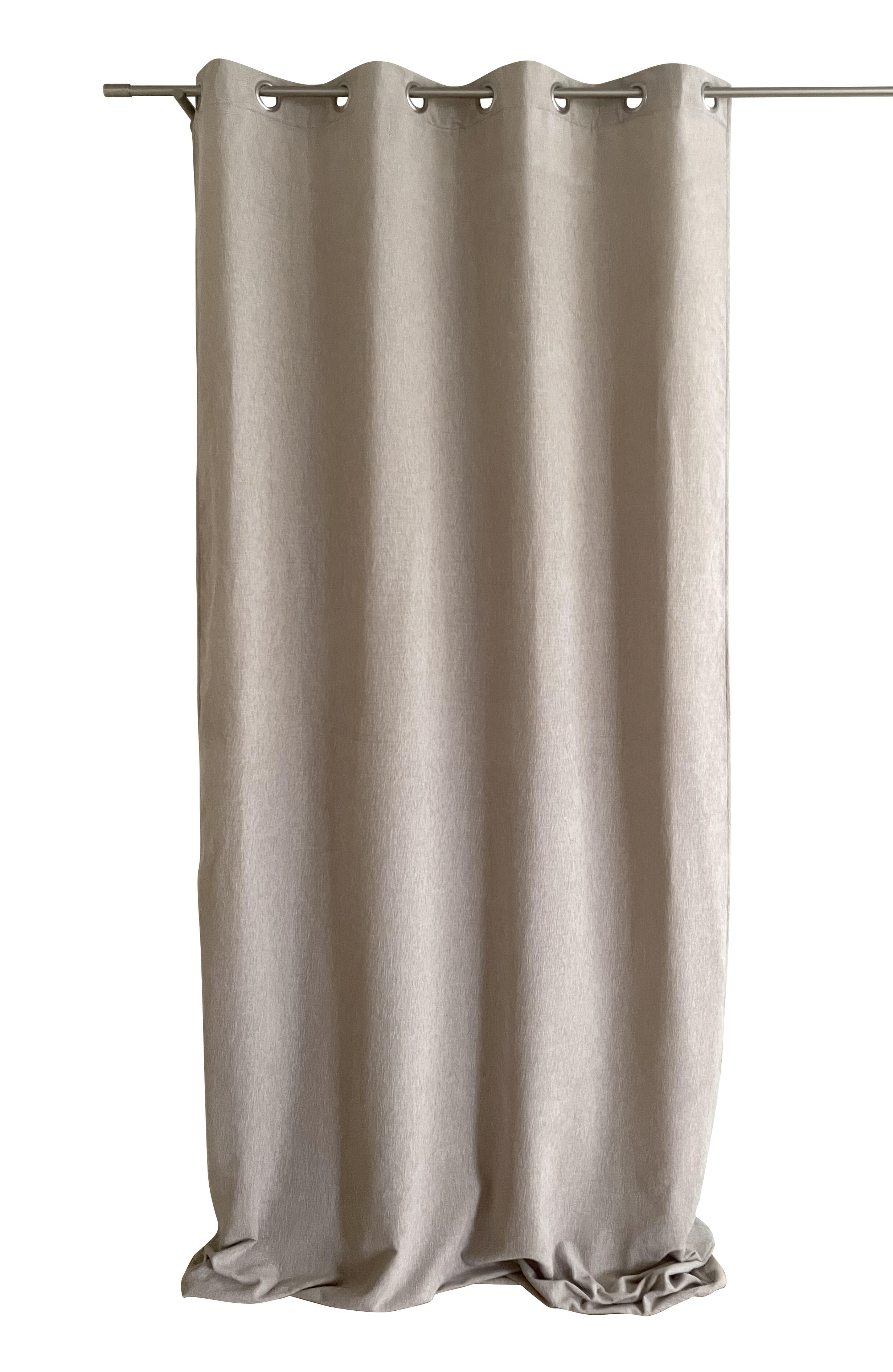 Cortina ollaos Rene poliéster jacquard de 140x270cm liso beig - 19