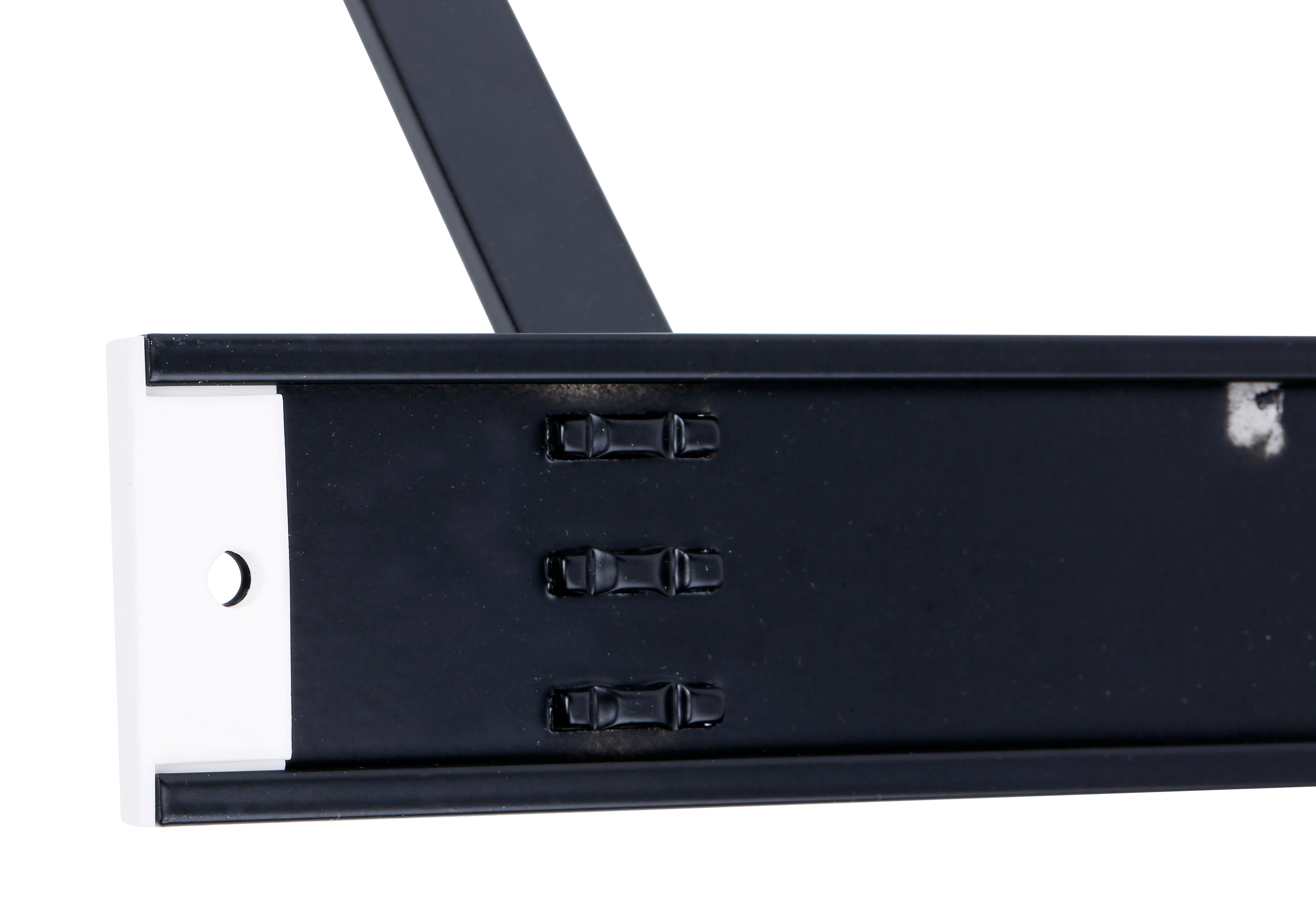 Perchero de pared de aluminio negro con 4 ganchos - 2