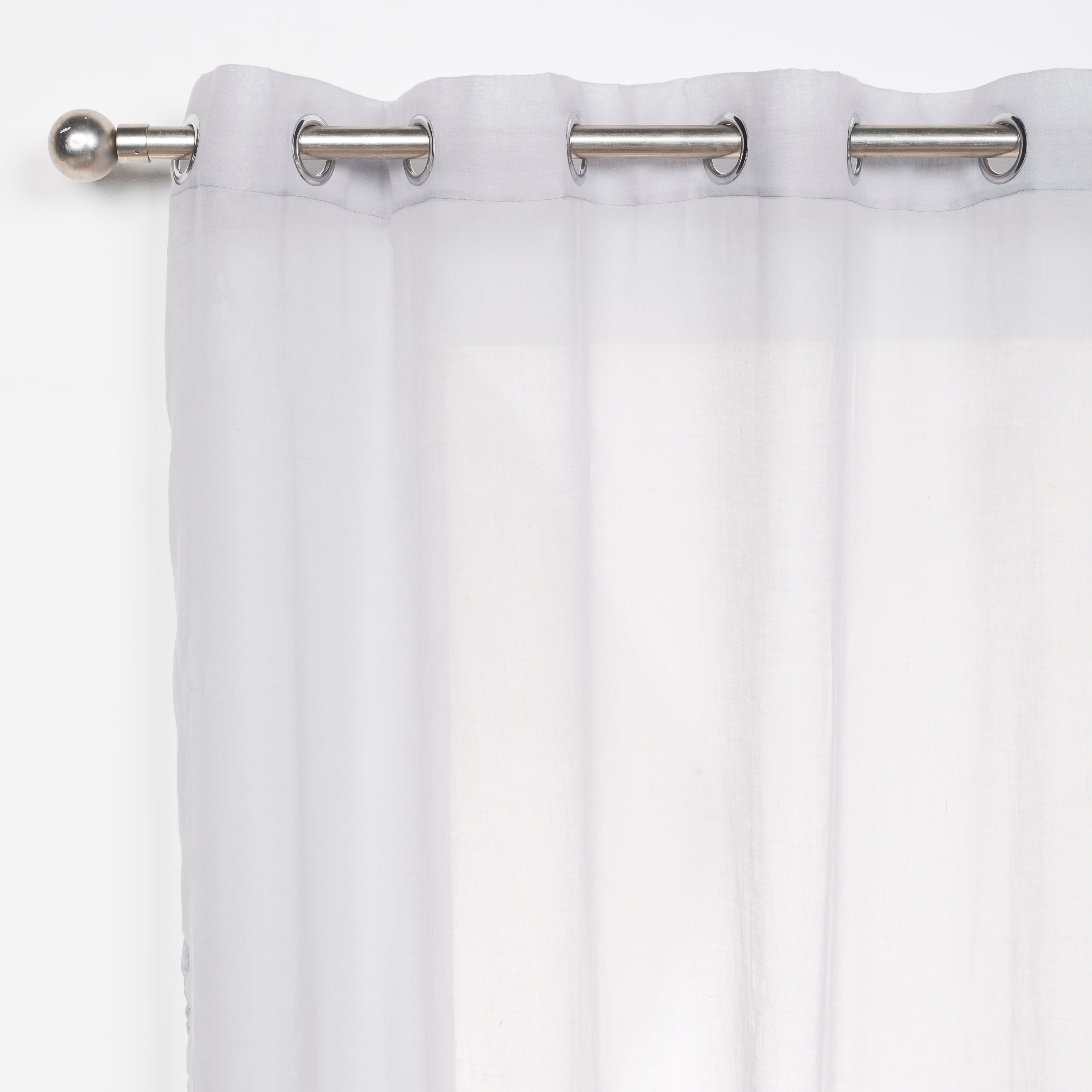 Visillo ollaos Lol poliéster liso gris INSPIRE de 140x280cm - 6